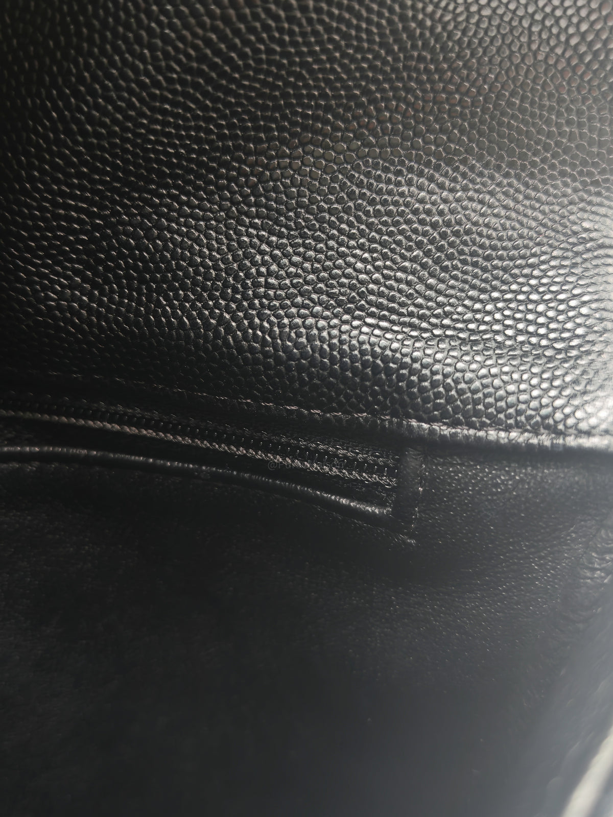 Chanel Classic Flap Clutch in Black Quilted Caviar Leather and Silver Hardware Series 26