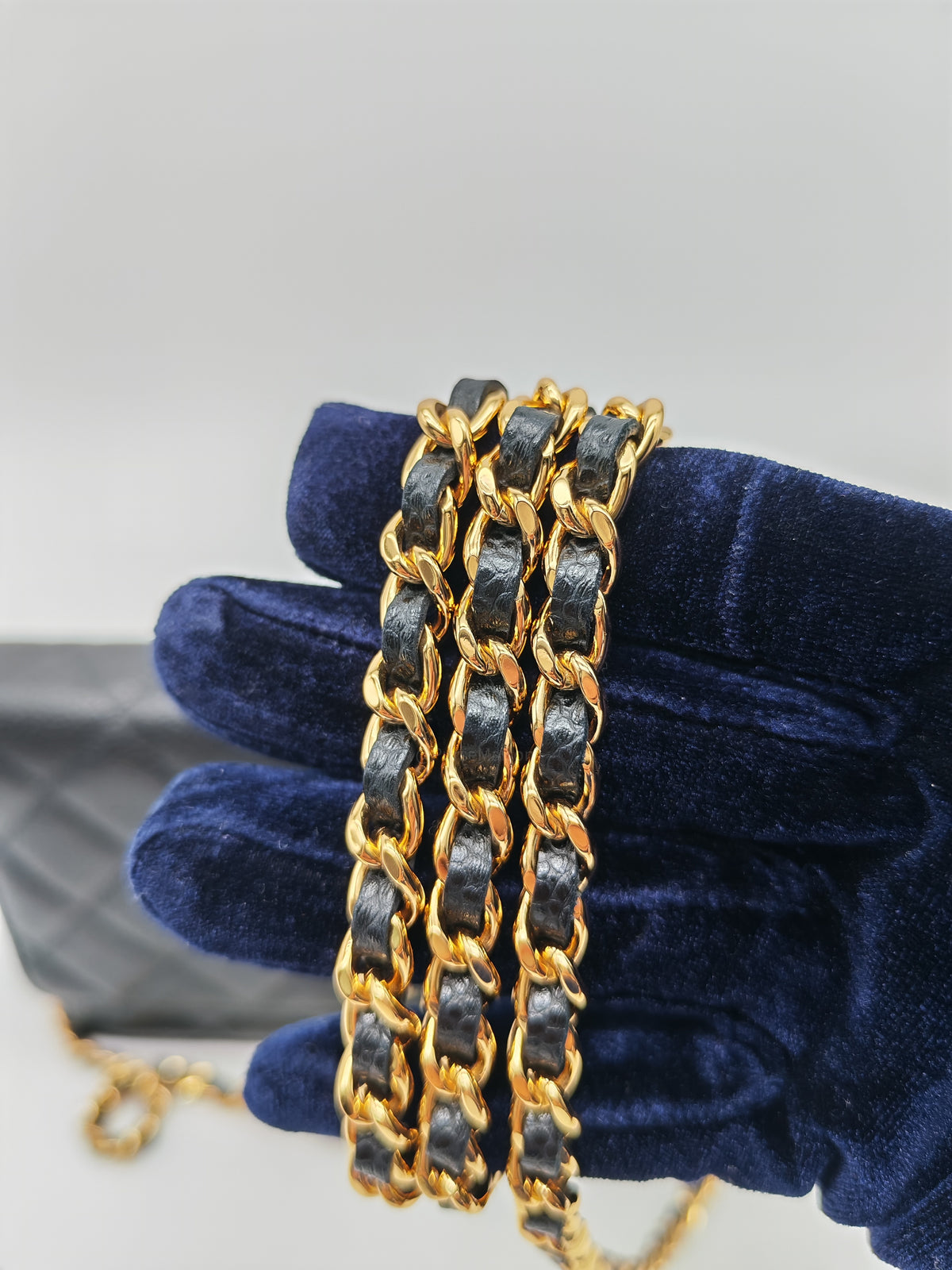 Chanel Classic Wallet on Chain (WOC) in Black Caviar Leather Gold Hardware (Series 30****12)