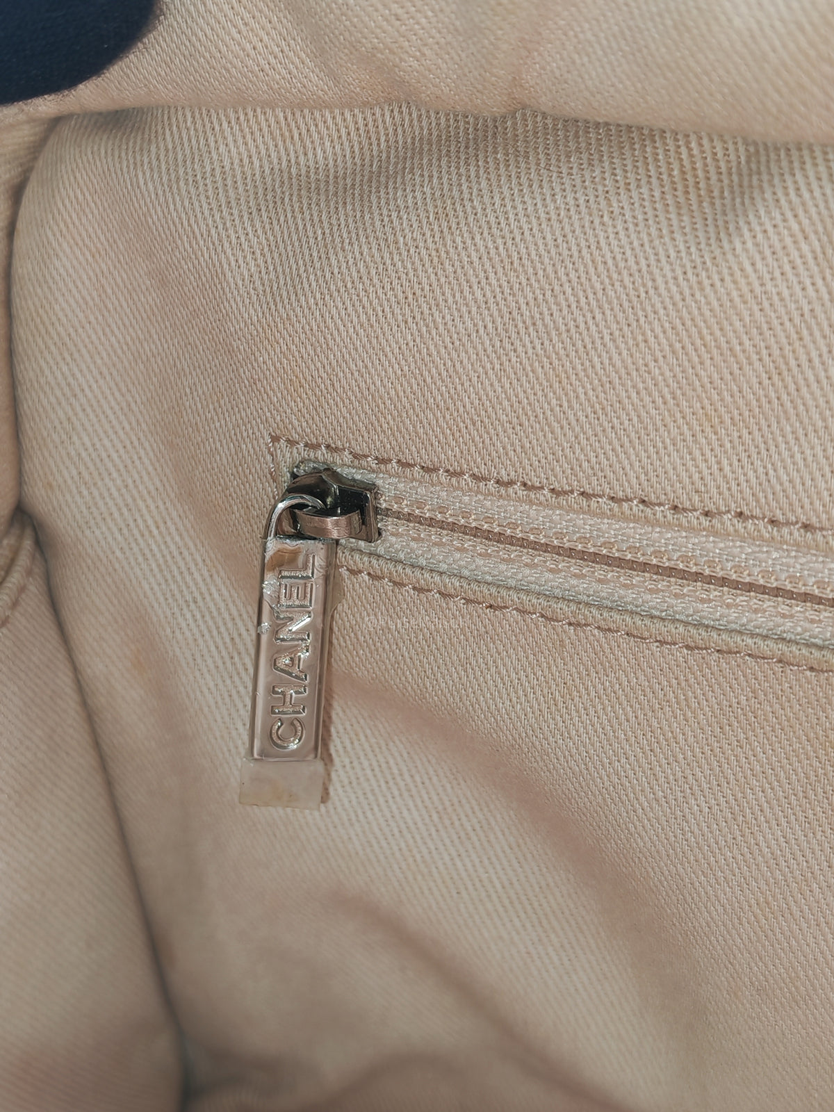 Chanel Deauville Bowling Bag Small in Pink Canvas Silver Hardware (Series 20)