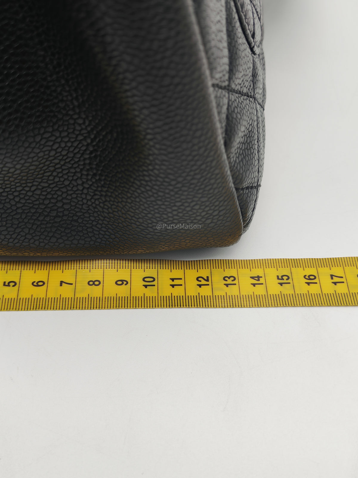 Chanel Grand Shopping Tote (GST) in Black Quilted Caviar Leather and Gold Hardware Series 13