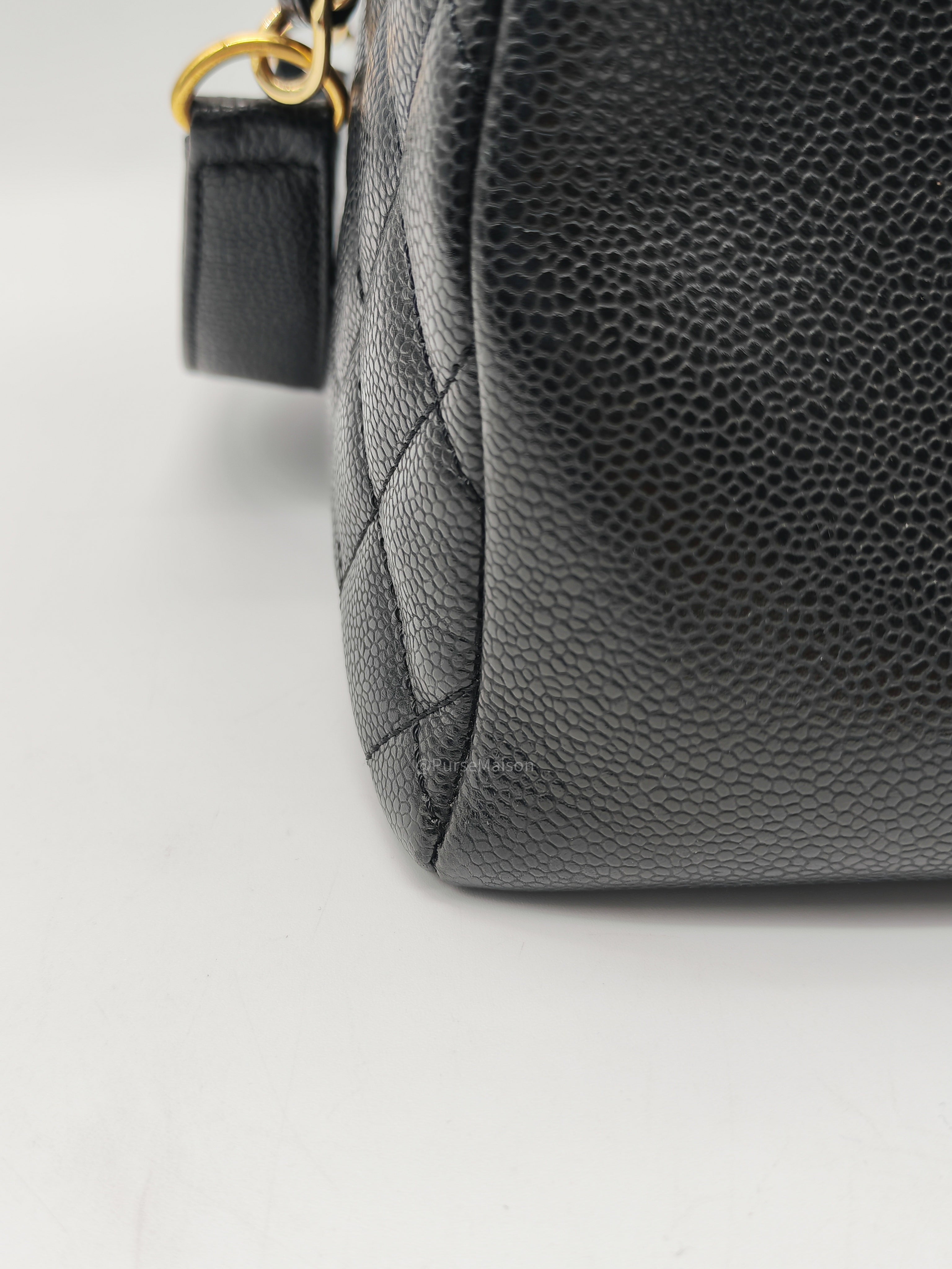 Chanel Grand Shopping Tote Bag (GST) in Black Quilted Caviar Leather Gold Hardware (Series 19****53)