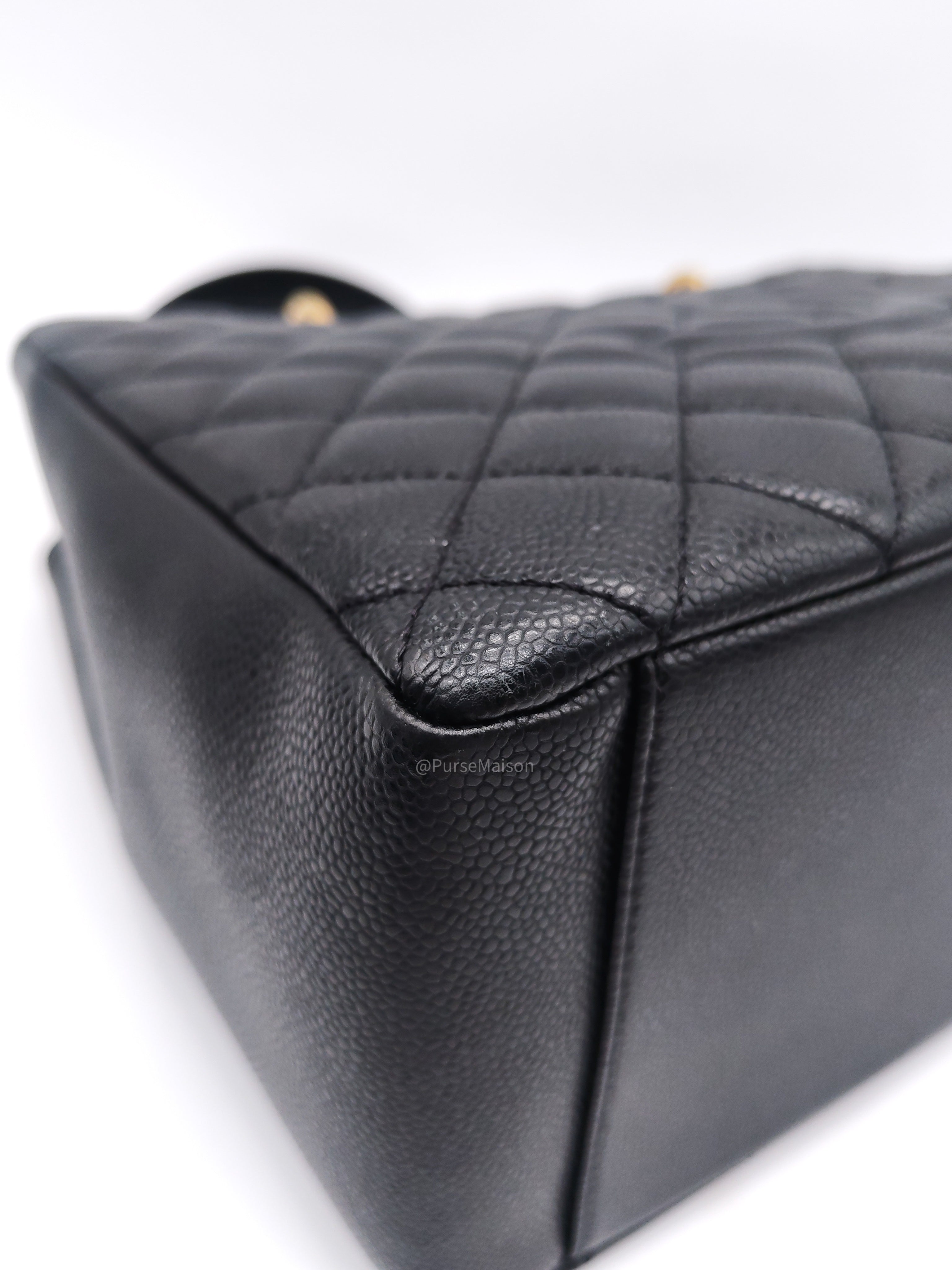 Chanel Grand Shopping Tote Bag (GST) in Black Quilted Caviar Leather Gold Hardware (Series 19****53)