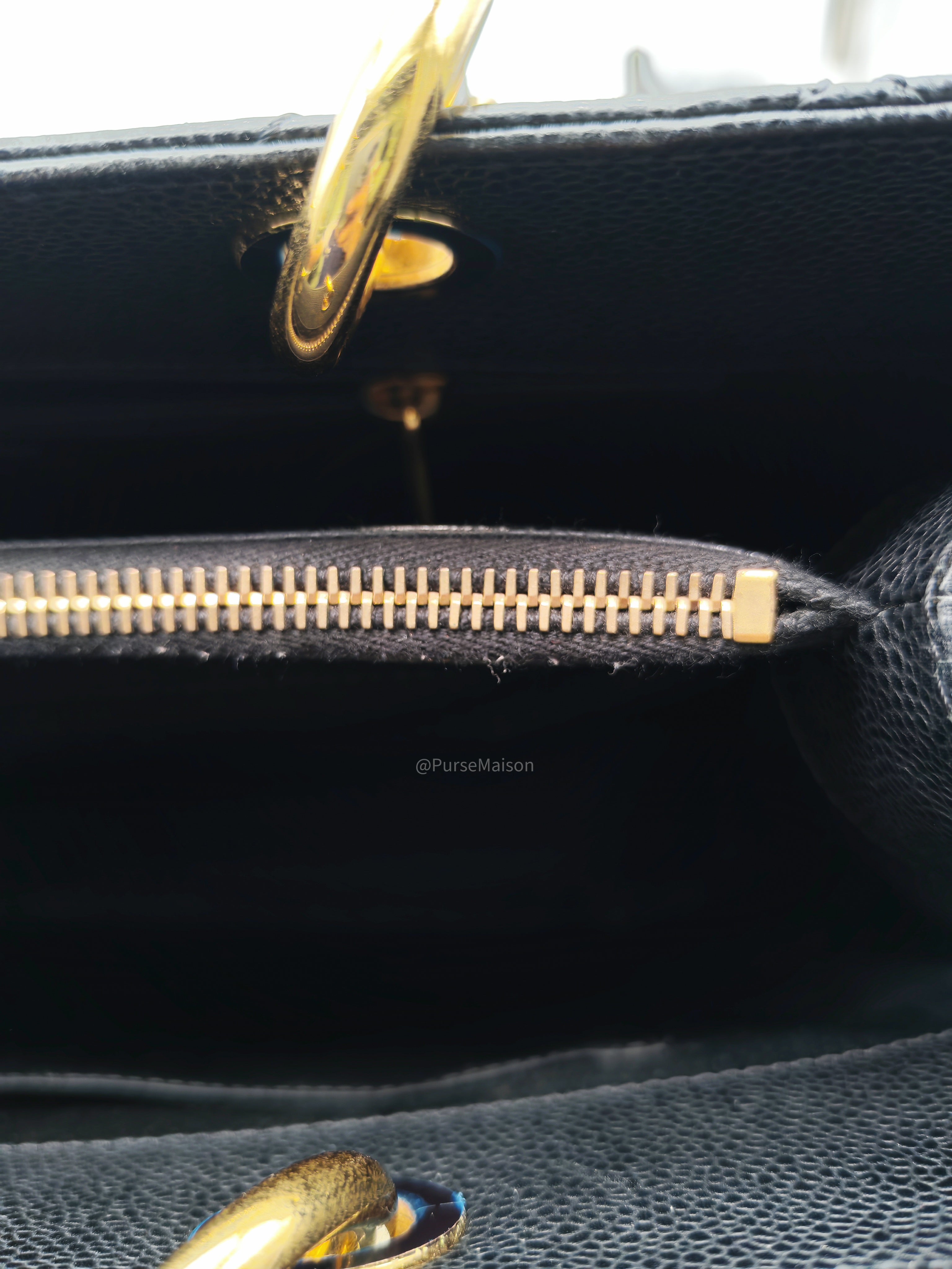Chanel Grand Shopping Tote Bag (GST) in Black Quilted Caviar Leather Gold Hardware (Series 19****53)