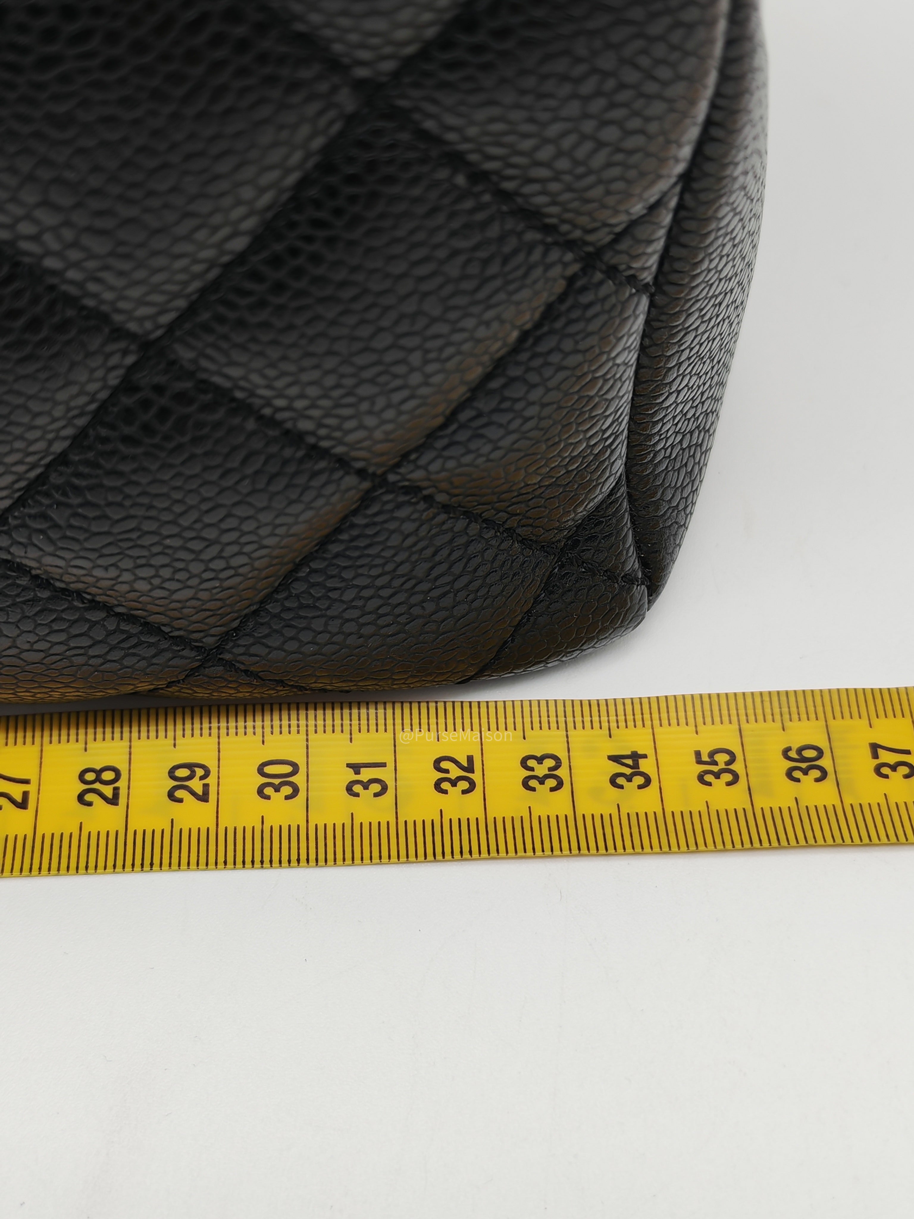 Chanel Grand Shopping Tote Bag (GST) in Black Quilted Caviar Leather Gold Hardware (Series 19****53)
