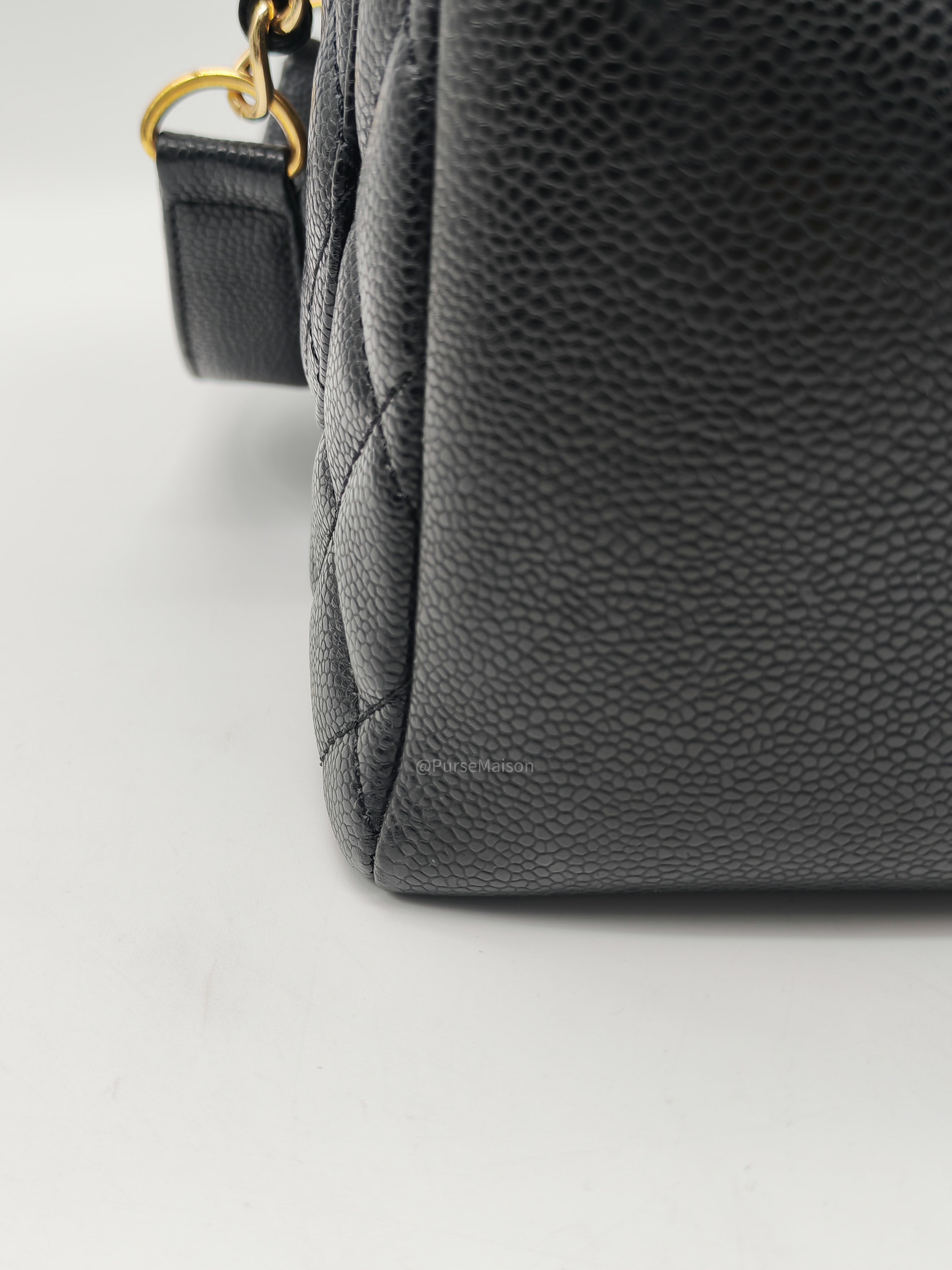 Chanel Grand Shopping Tote Bag (GST) in Black Quilted Caviar Leather Gold Hardware (Series 19****53)