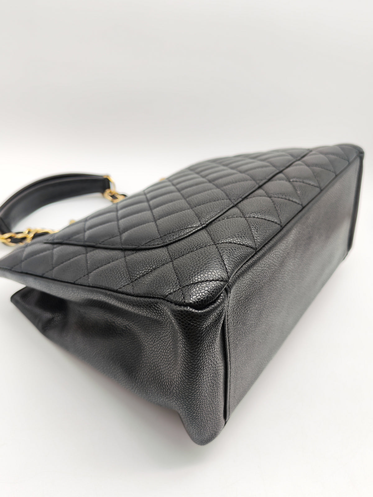 Chanel Grand Shopping Tote (GST) in Black Caviar Leather and Gold Hardware Series 13