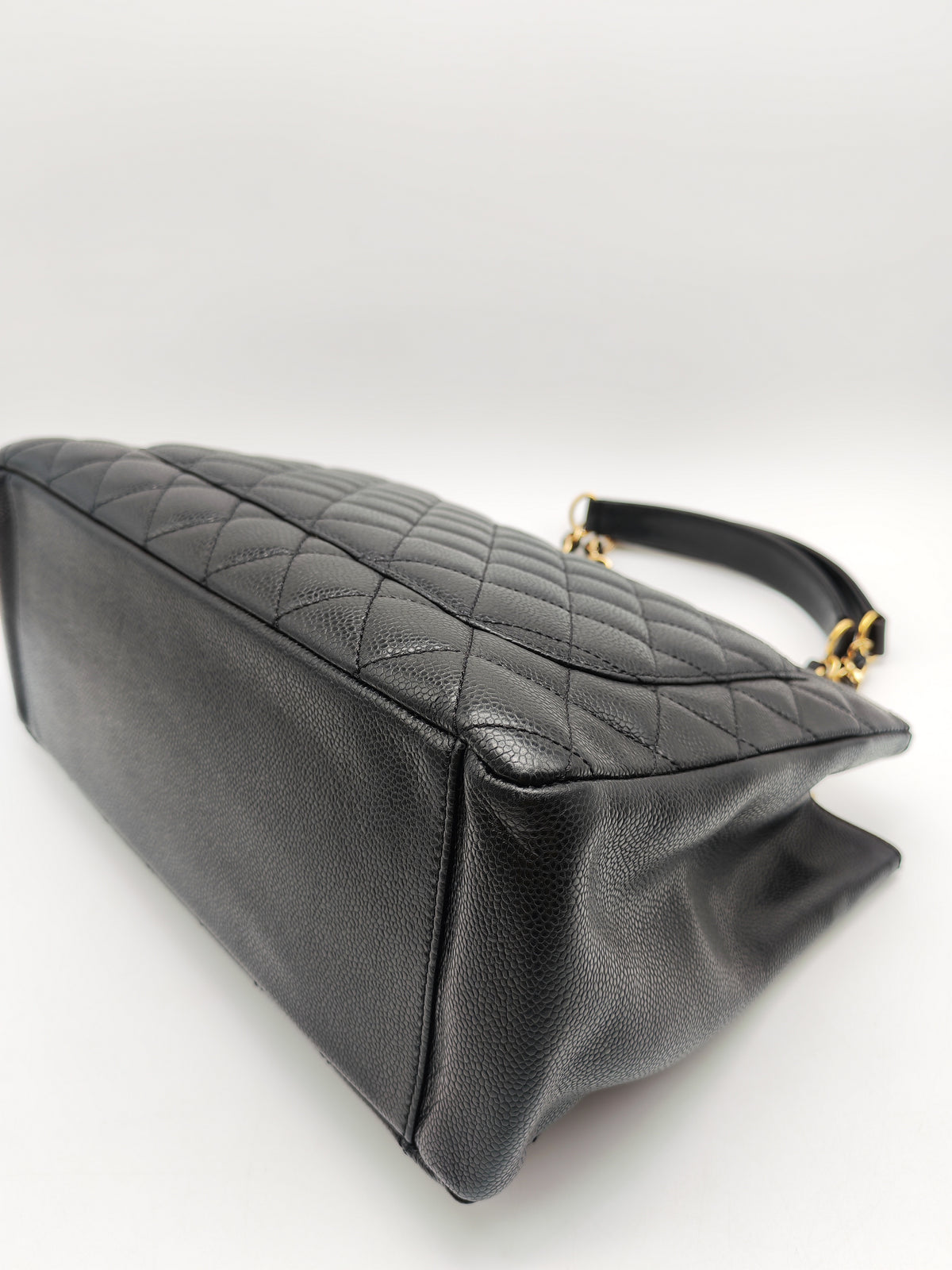 Chanel Grand Shopping Tote (GST) in Black Caviar Leather and Gold Hardware Series 13