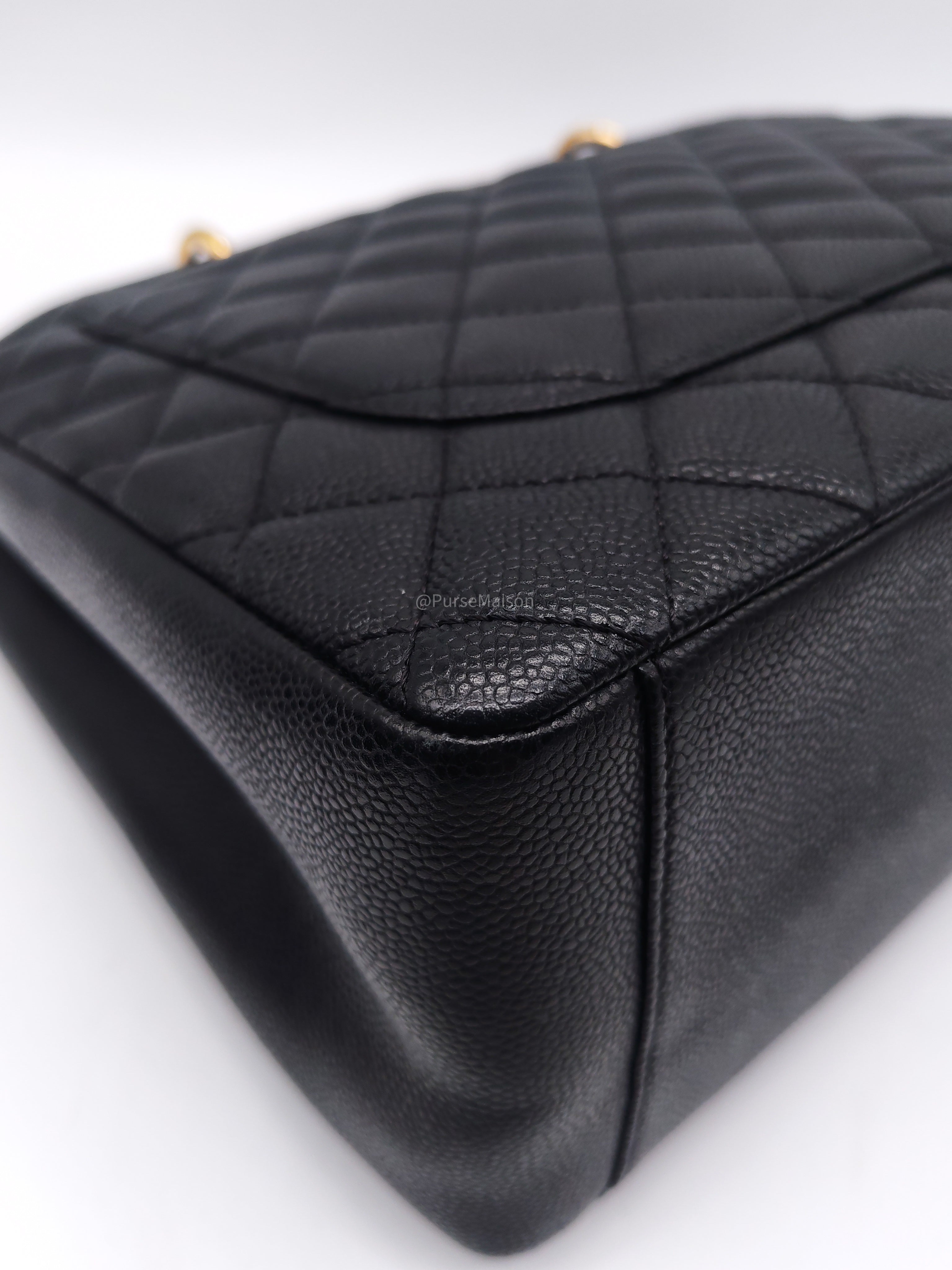Chanel Grand Shopping Tote Bag (GST) in Black Quilted Caviar Leather Gold Hardware (Series 19)