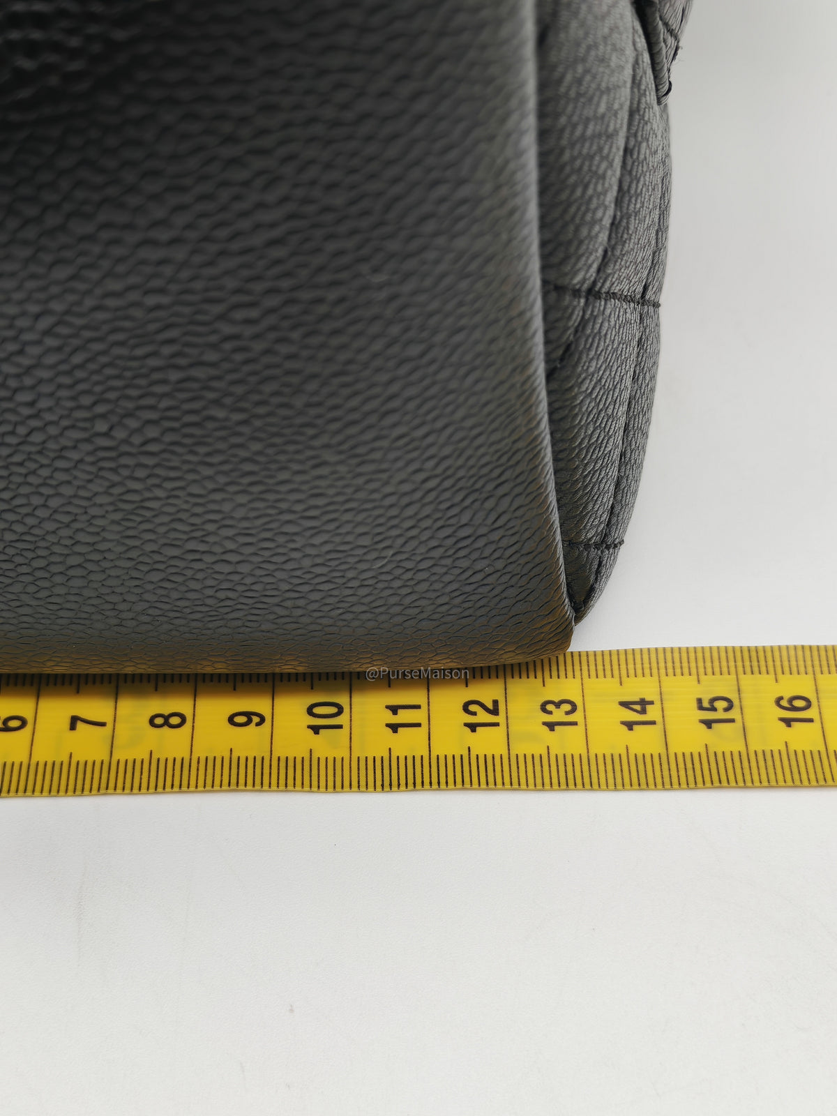 Chanel Grand Shopping Tote (GST) in Black Caviar Leather and Silver Hardware Series 16