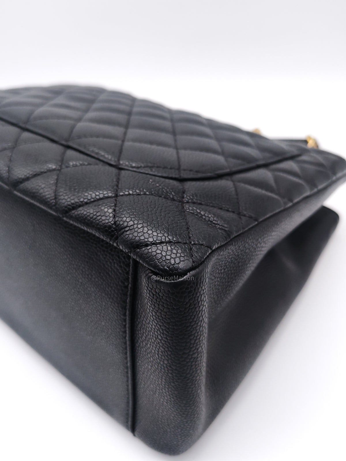 Chanel Grand Shopping Tote Bag (GST) in Black Quilted Caviar Leather Gold Hardware (Series 15***52)