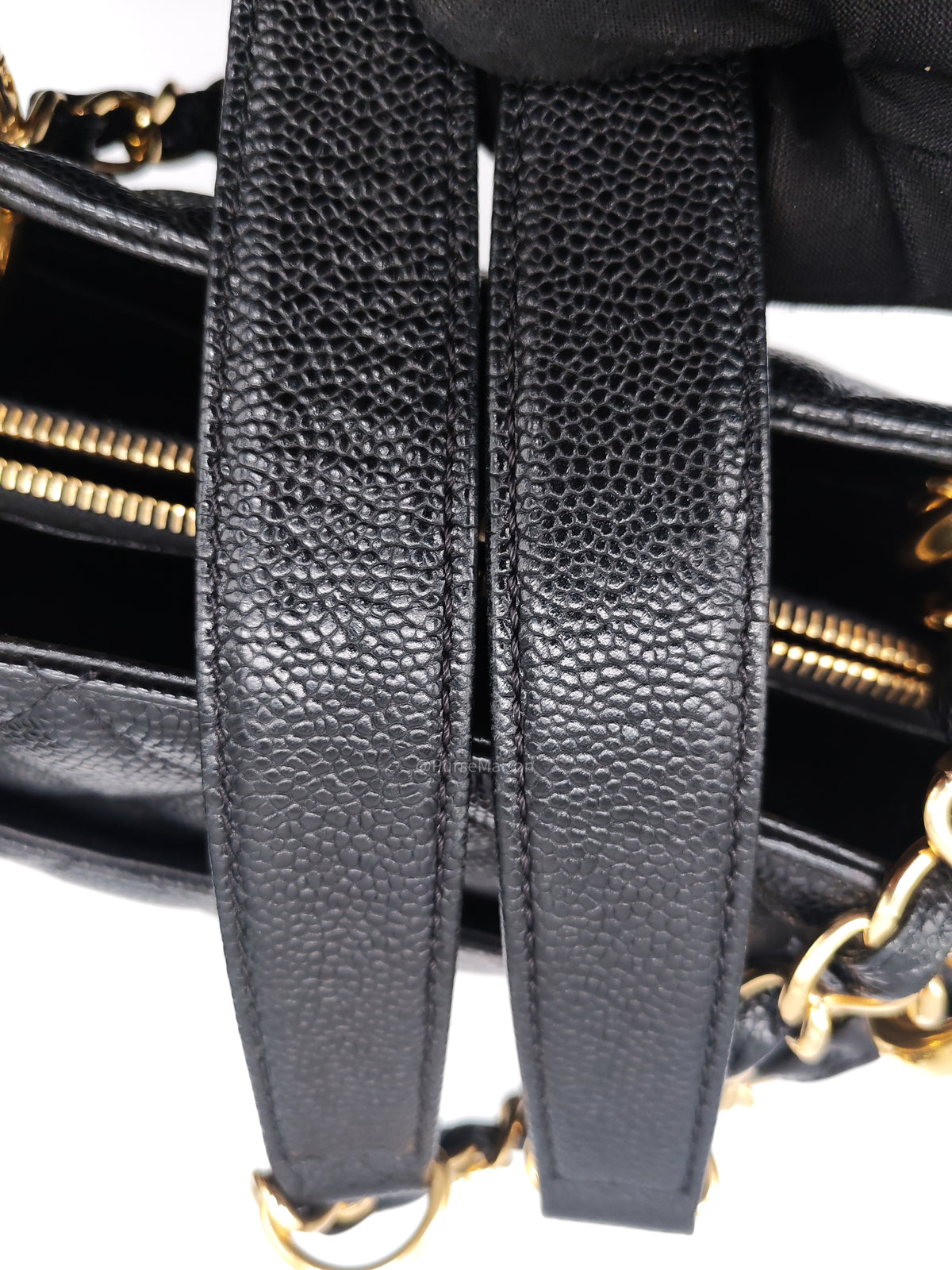 Chanel Grand Shopping Tote Bag (GST) in Black Quilted Caviar Leather Gold Hardware (Series 15***52)