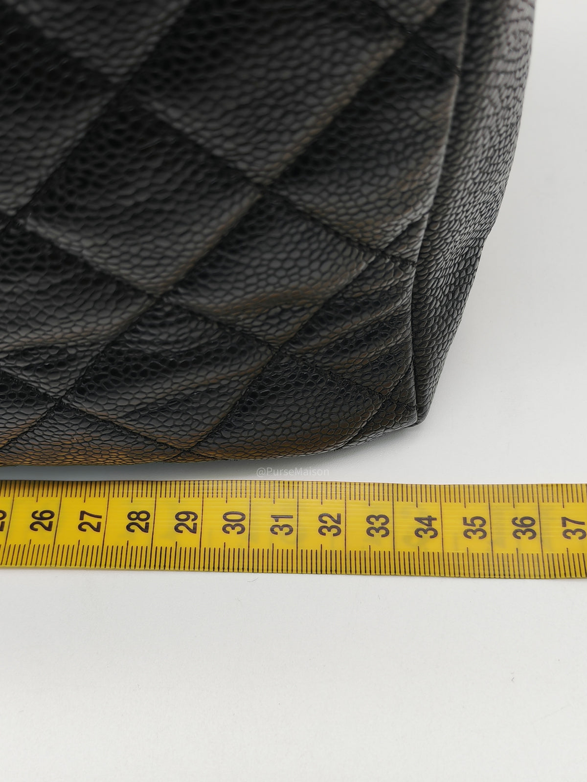 Chanel Grand Shopping Tote Bag (GST) in Black Quilted Caviar Leather Gold Hardware (Series 15***52)