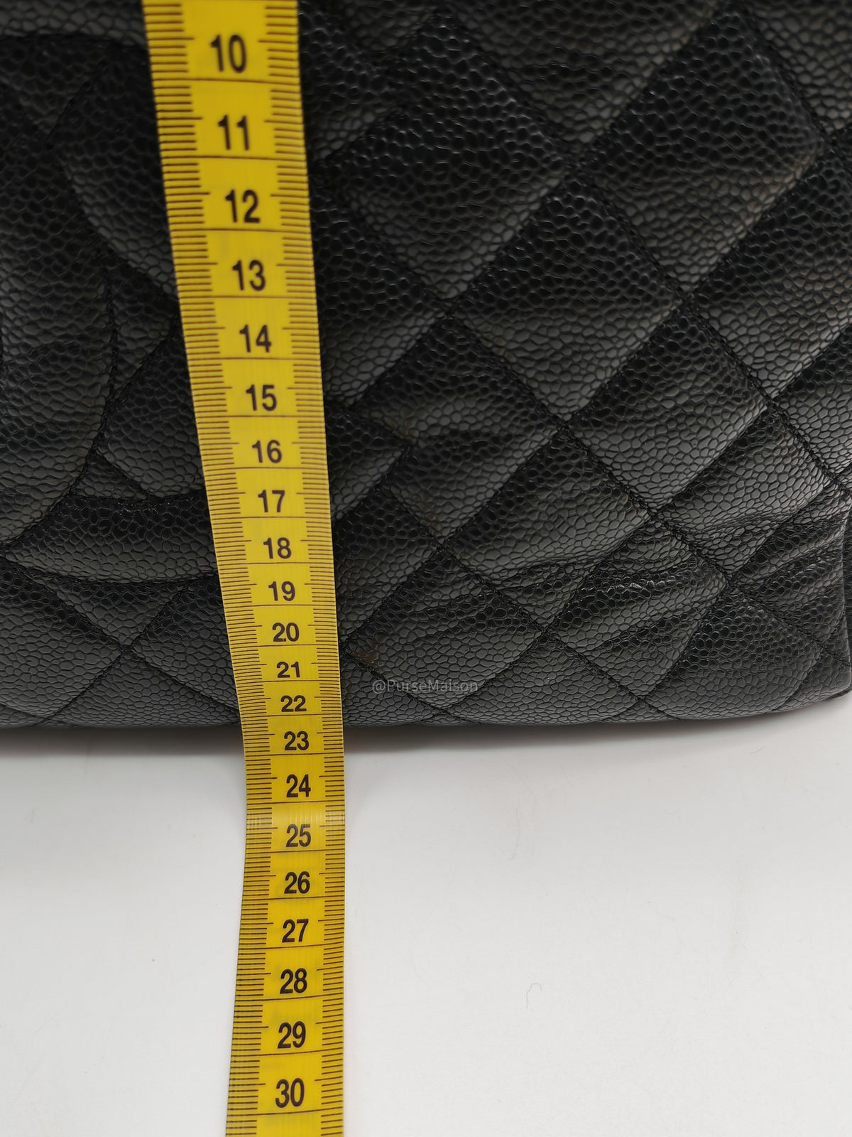 Chanel Grand Shopping Tote Bag (GST) in Black Quilted Caviar Leather Gold Hardware (Series 15***52)