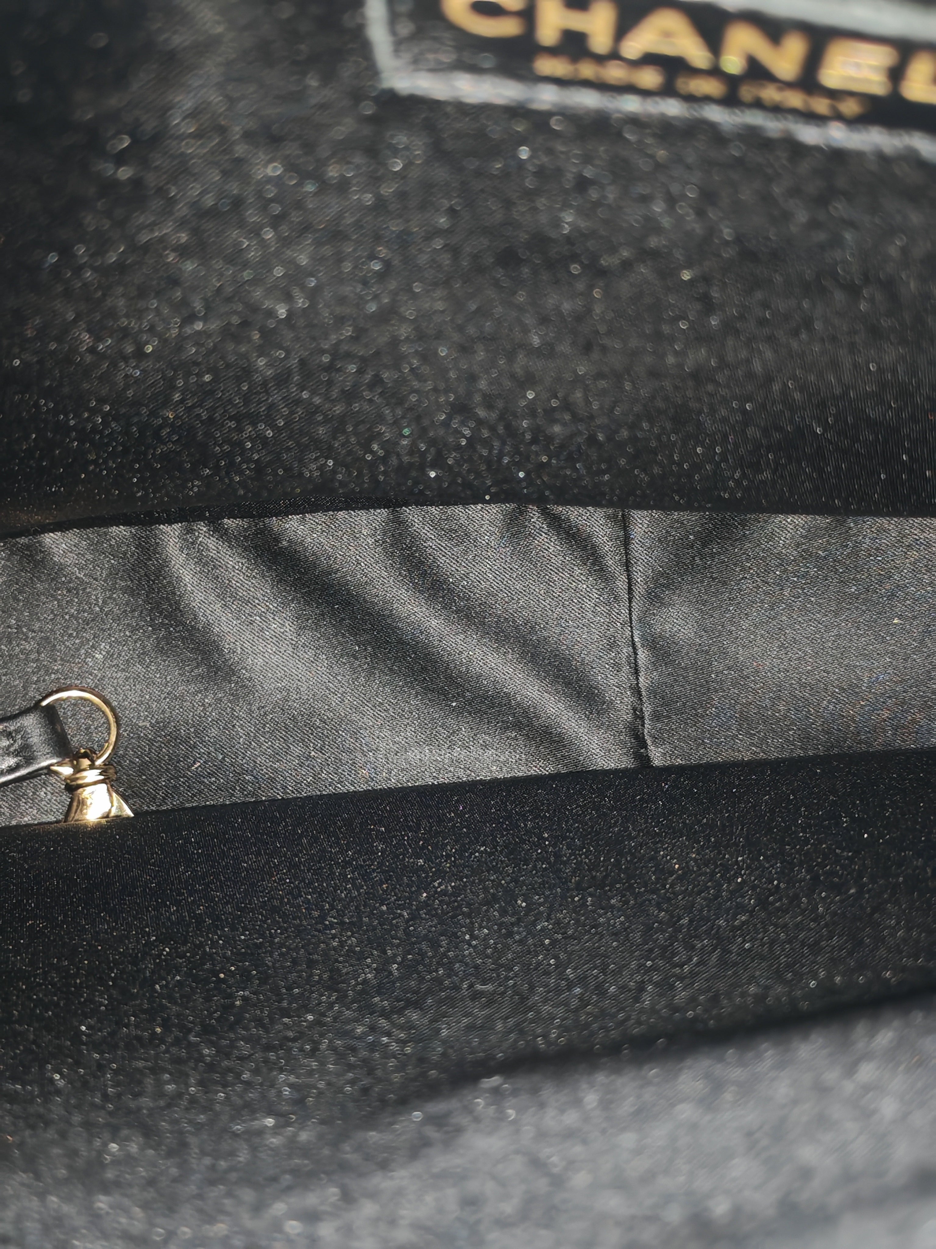 Chanel Grand Shopping Tote Bag (GST) in Black Quilted Caviar Leather and Gold Hardware Series 17