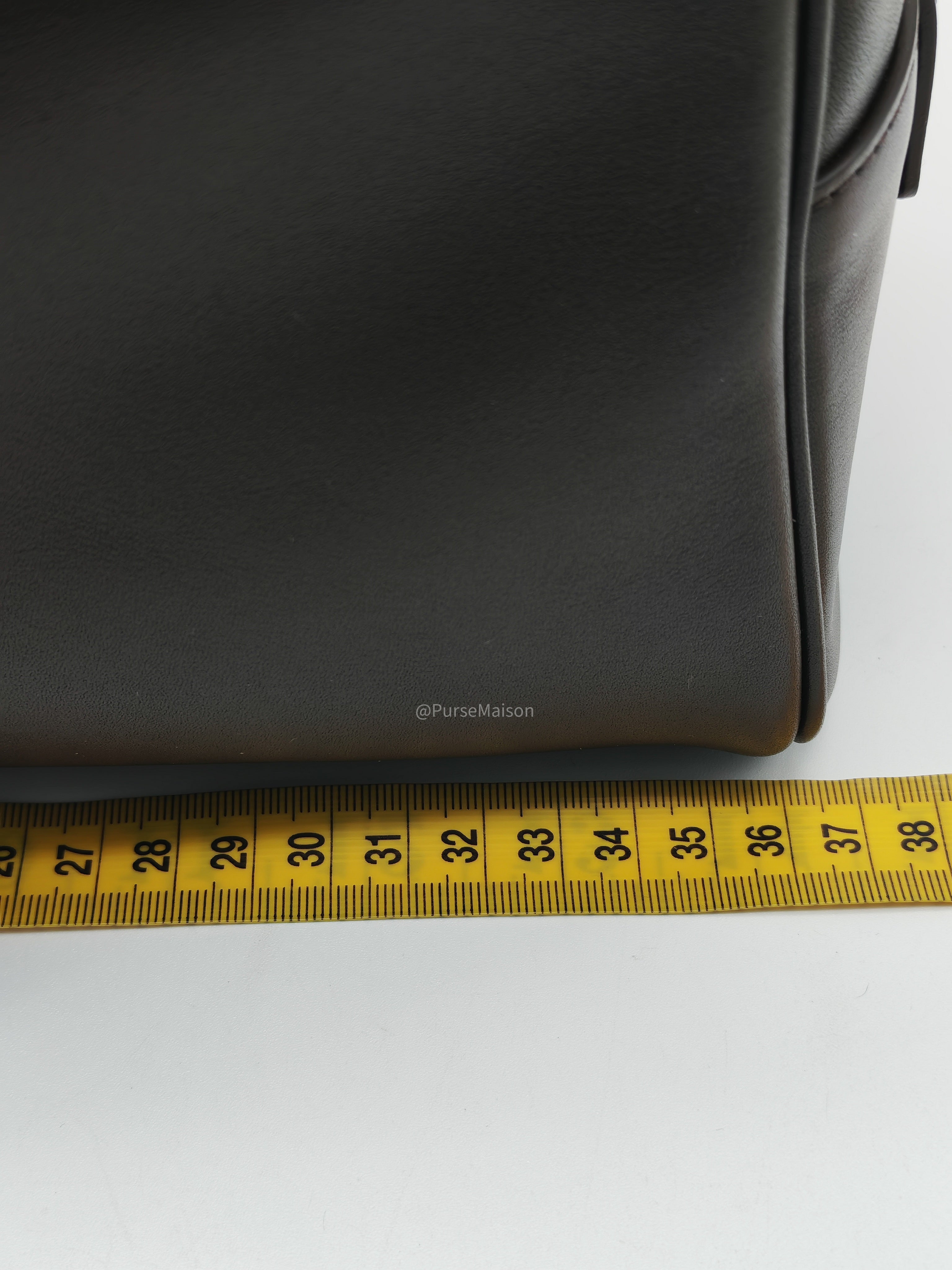 Chanel Large Bowling Bag in Dark Brown Calfskin Leather and Gold Hardware (Microchip)