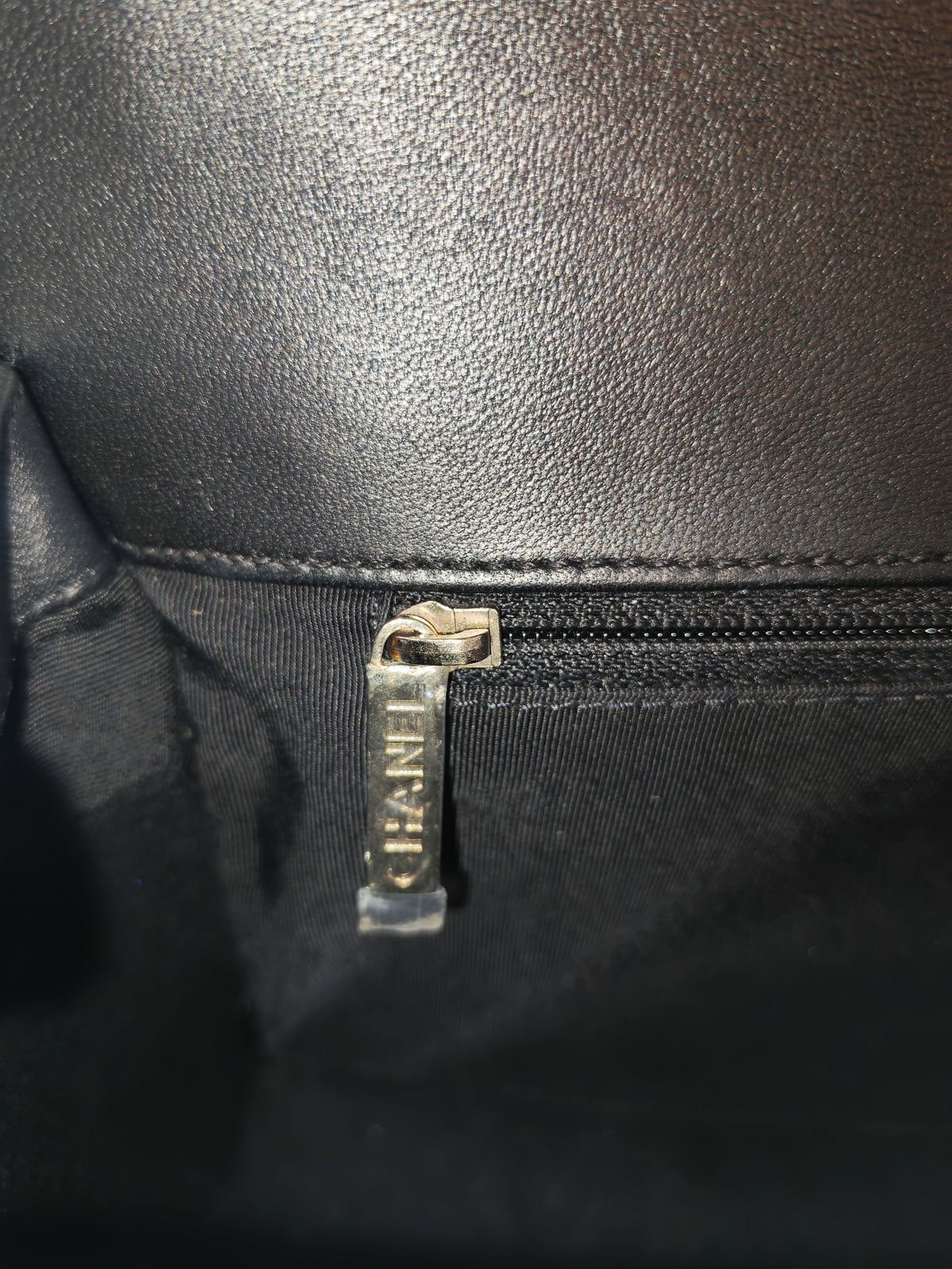 Chanel Boy New Medium in Black Lambskin Leather and Light Gold Hardware Series 22