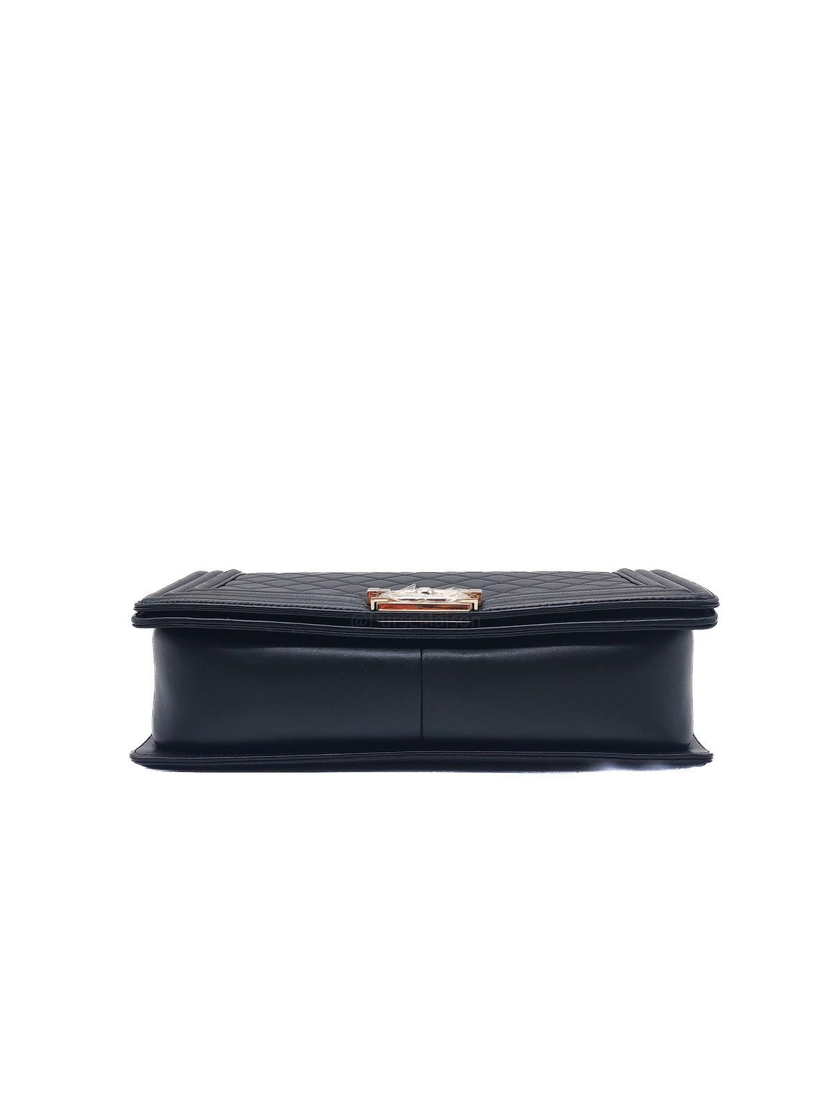 Chanel Boy New Medium in Black Lambskin Leather and Light Gold Hardware Series 22
