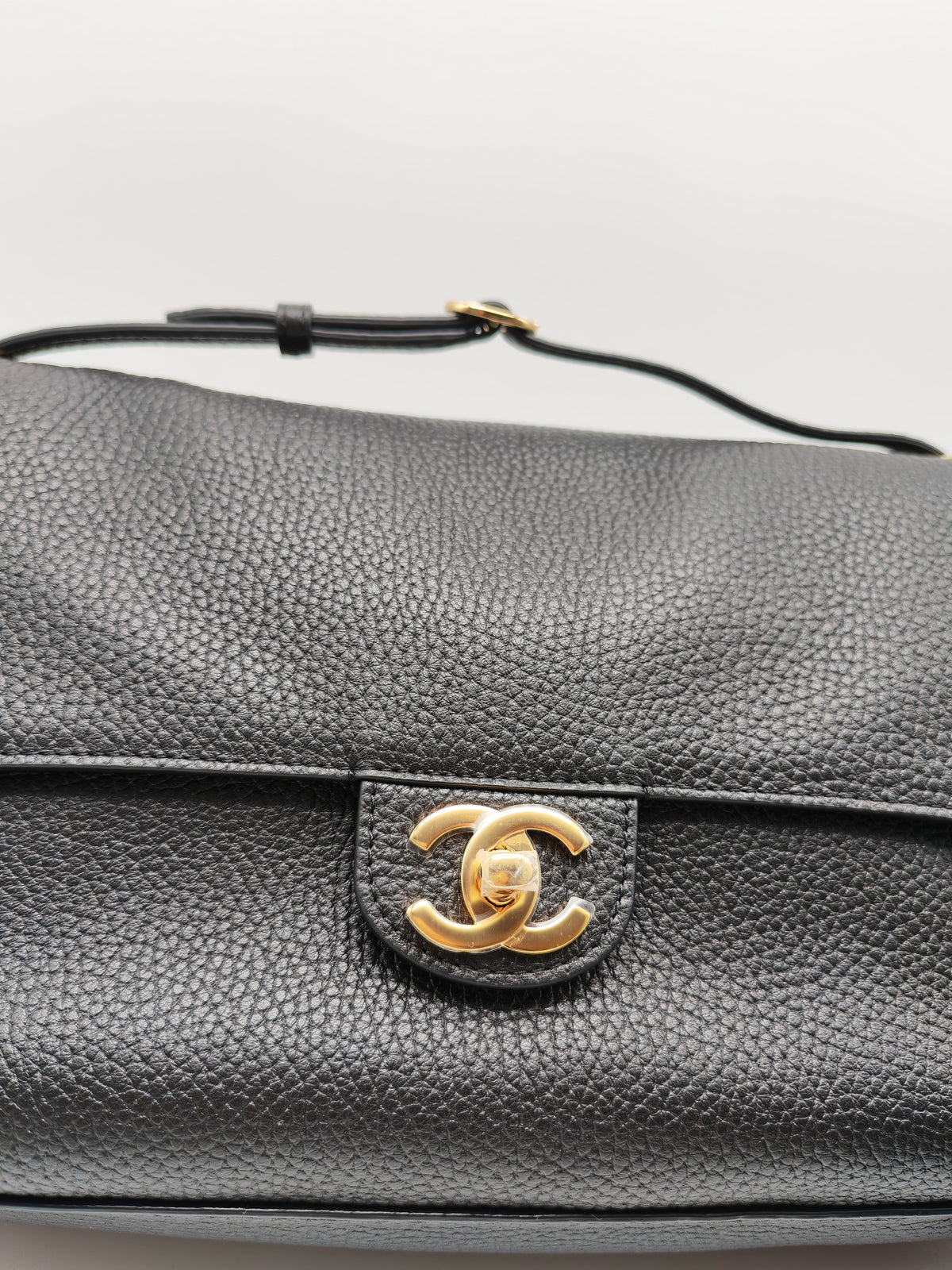 Chanel Souplissimo Maxi Flap Matthieu Blazy in Black Grained Calfskin Leather and Gold Hardware Microchip