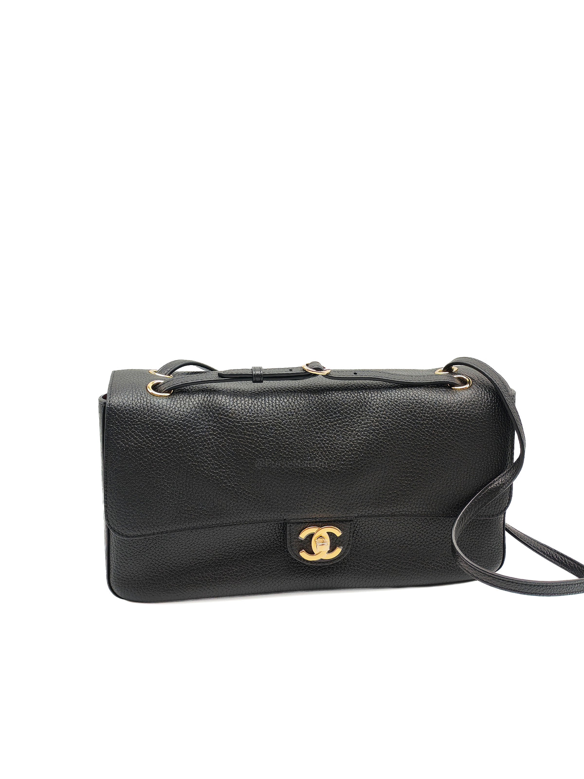 Chanel Souplissimo Maxi Flap Matthieu Blazy in Black Grained Calfskin Leather and Gold Hardware Microchip