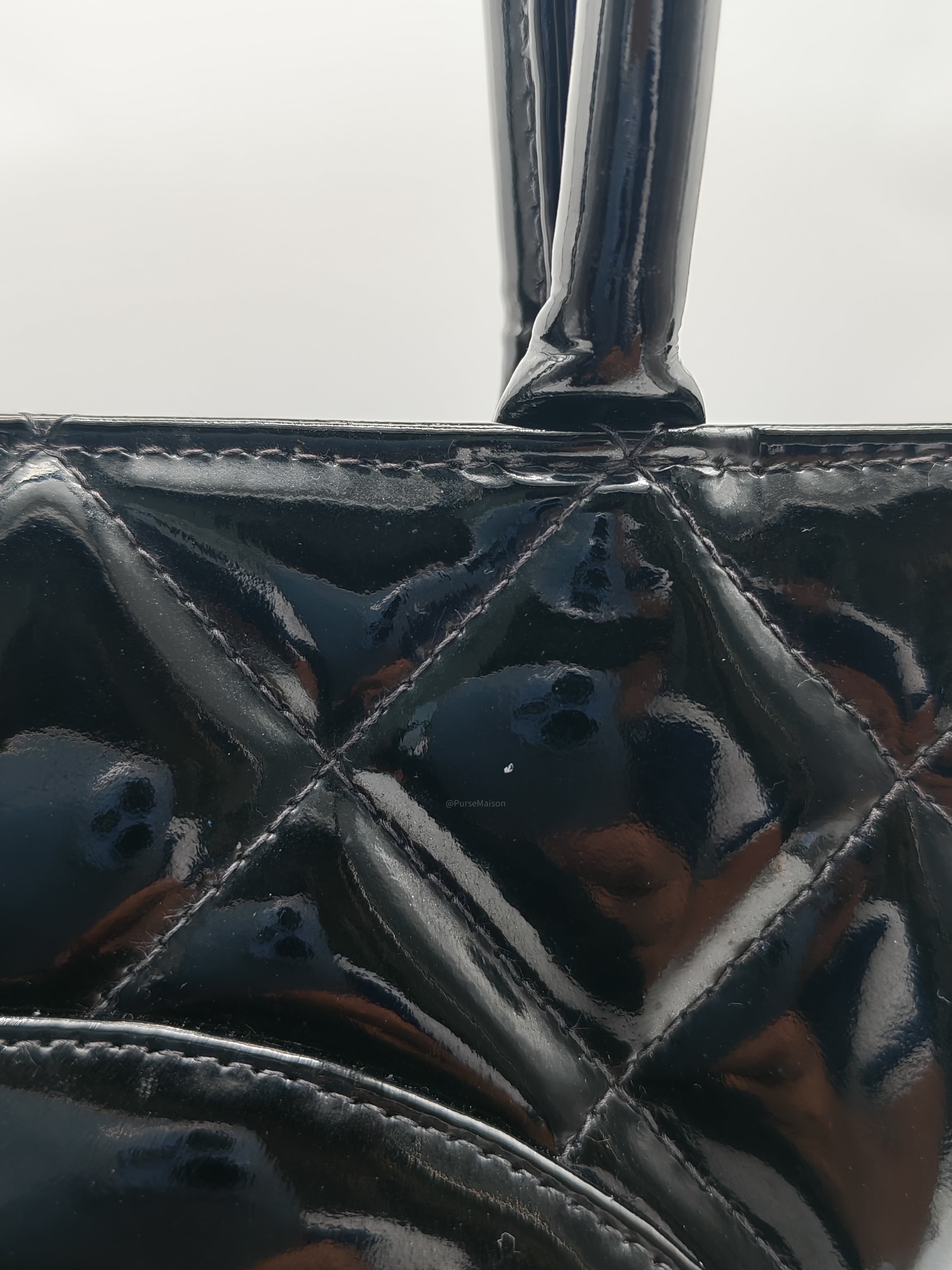 Chanel Medallion Tote Bag in Black Quilted Patent Leather Series 6
