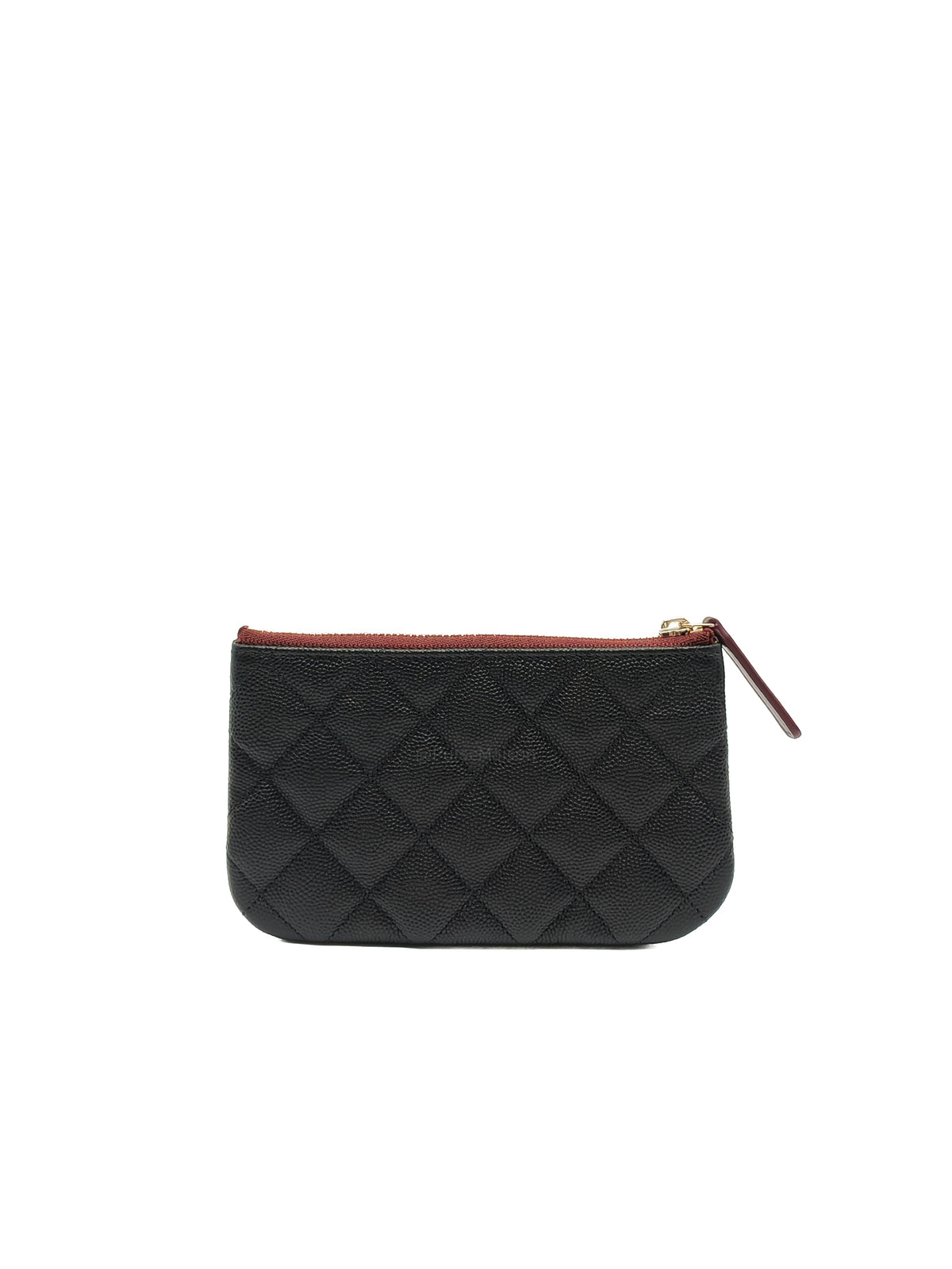 Chanel Mini O Case Purse in Black Caviar Leather Light Gold Hardware (Microchip)