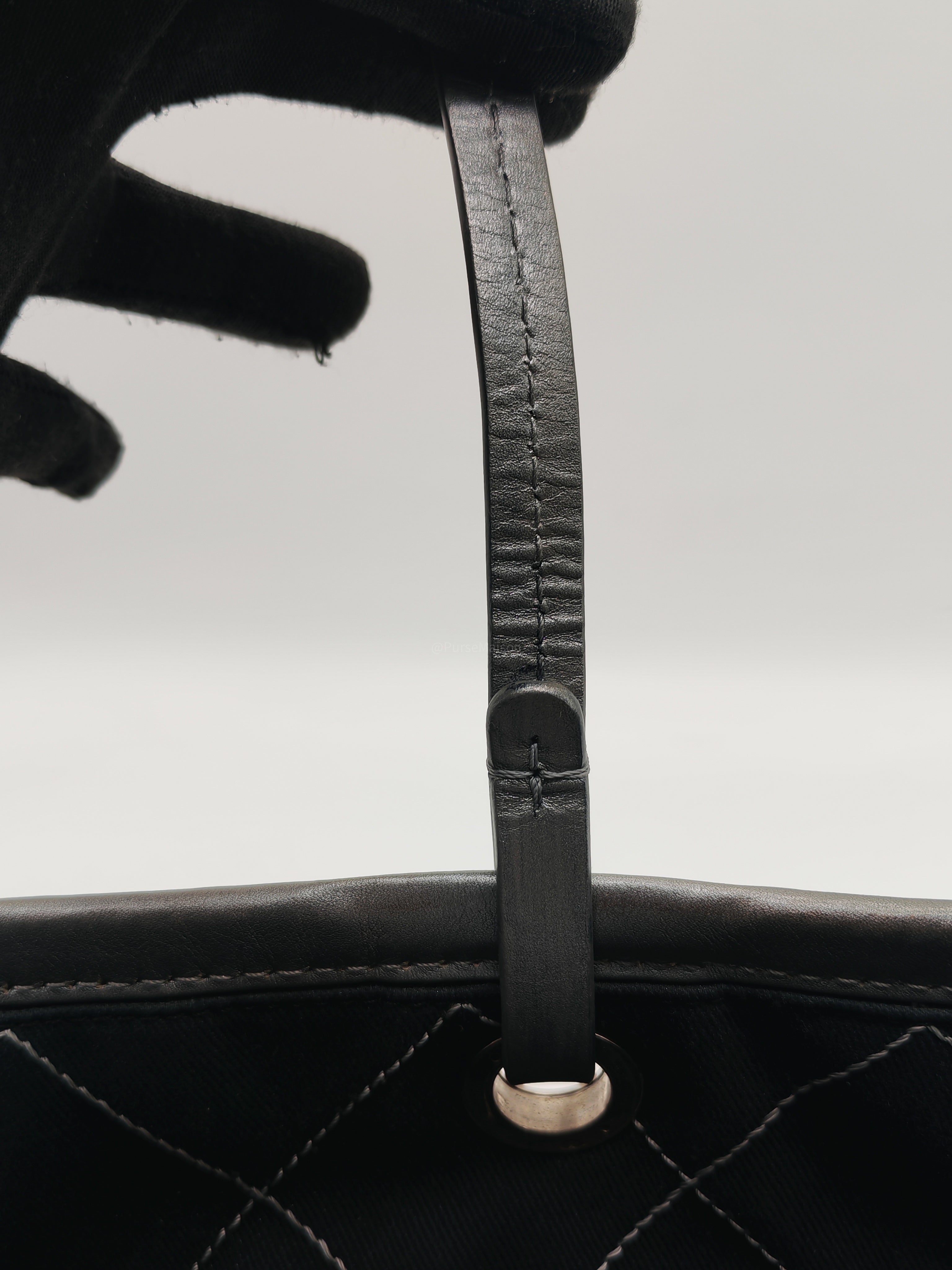 Chanel Shopping Fever Tote Bag in Silver Metallic Caviar Leather and Silver Hardware Series 20