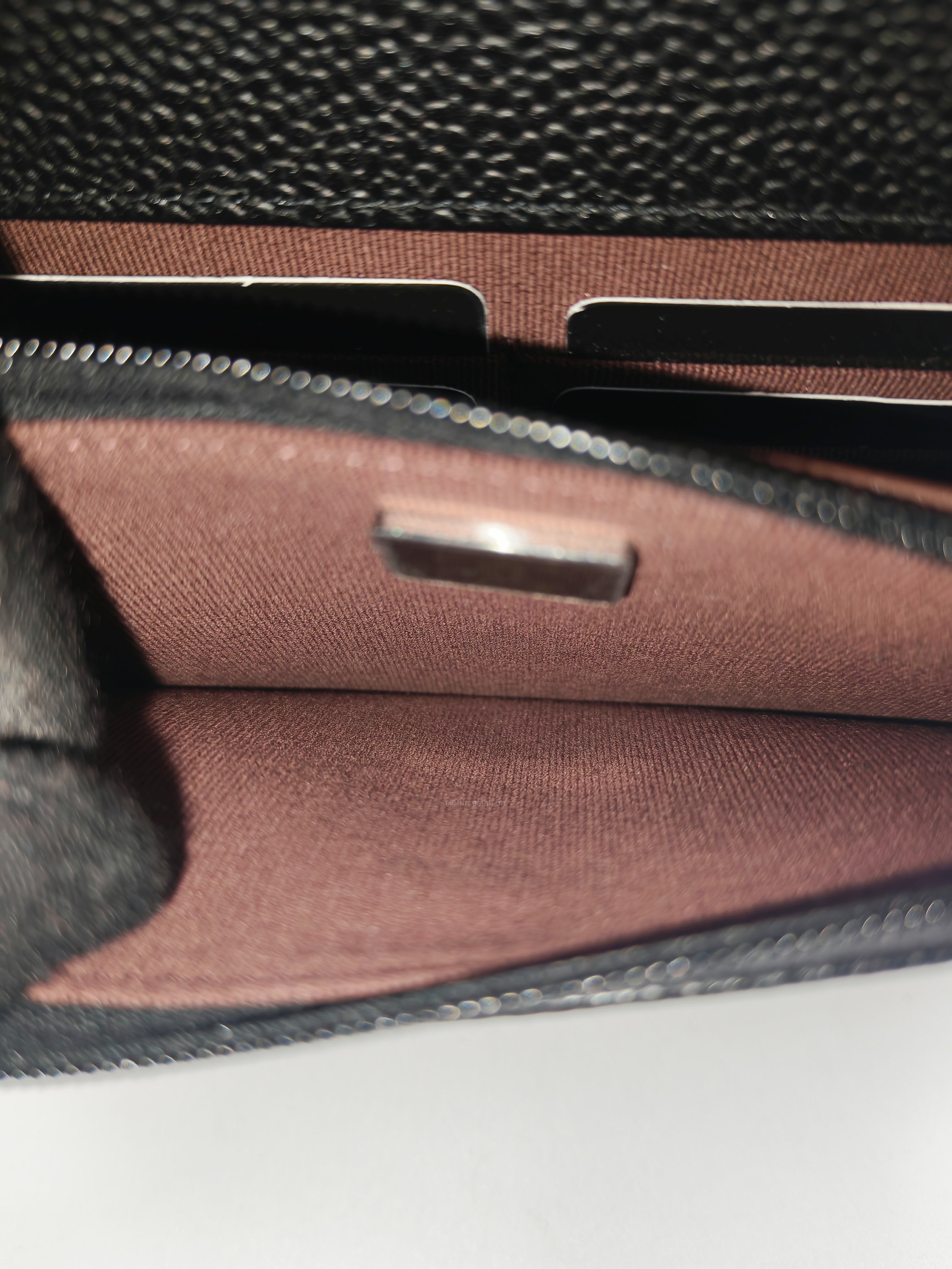 Chanel Classic Wallet on Chain (WOC) in Black Caviar Leather Silver Hardware Microchip (HJ****5J)