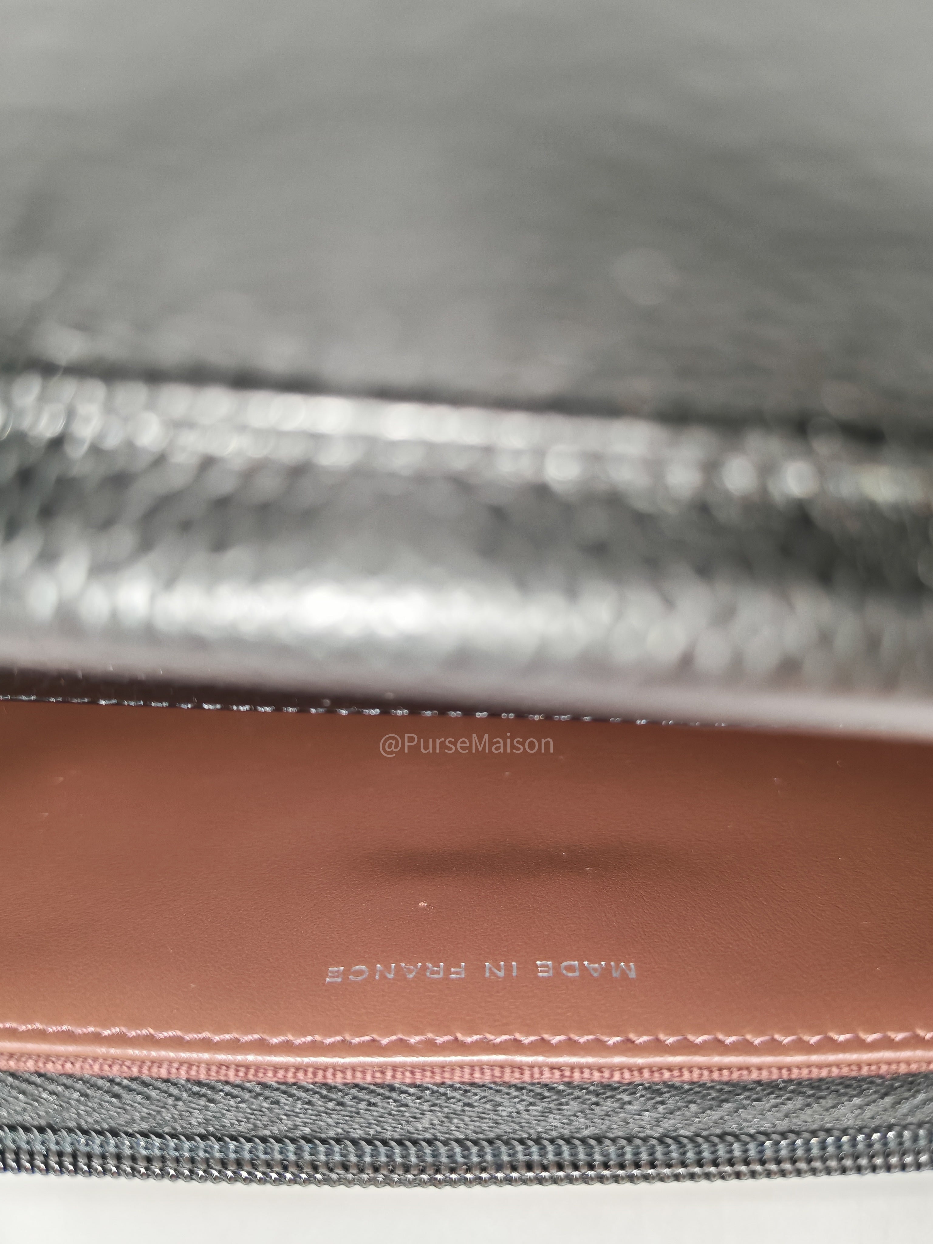 Chanel Wallet on Chain (WOC) in Black Caviar Leather Silver Hardware Microchip (X9****PL)