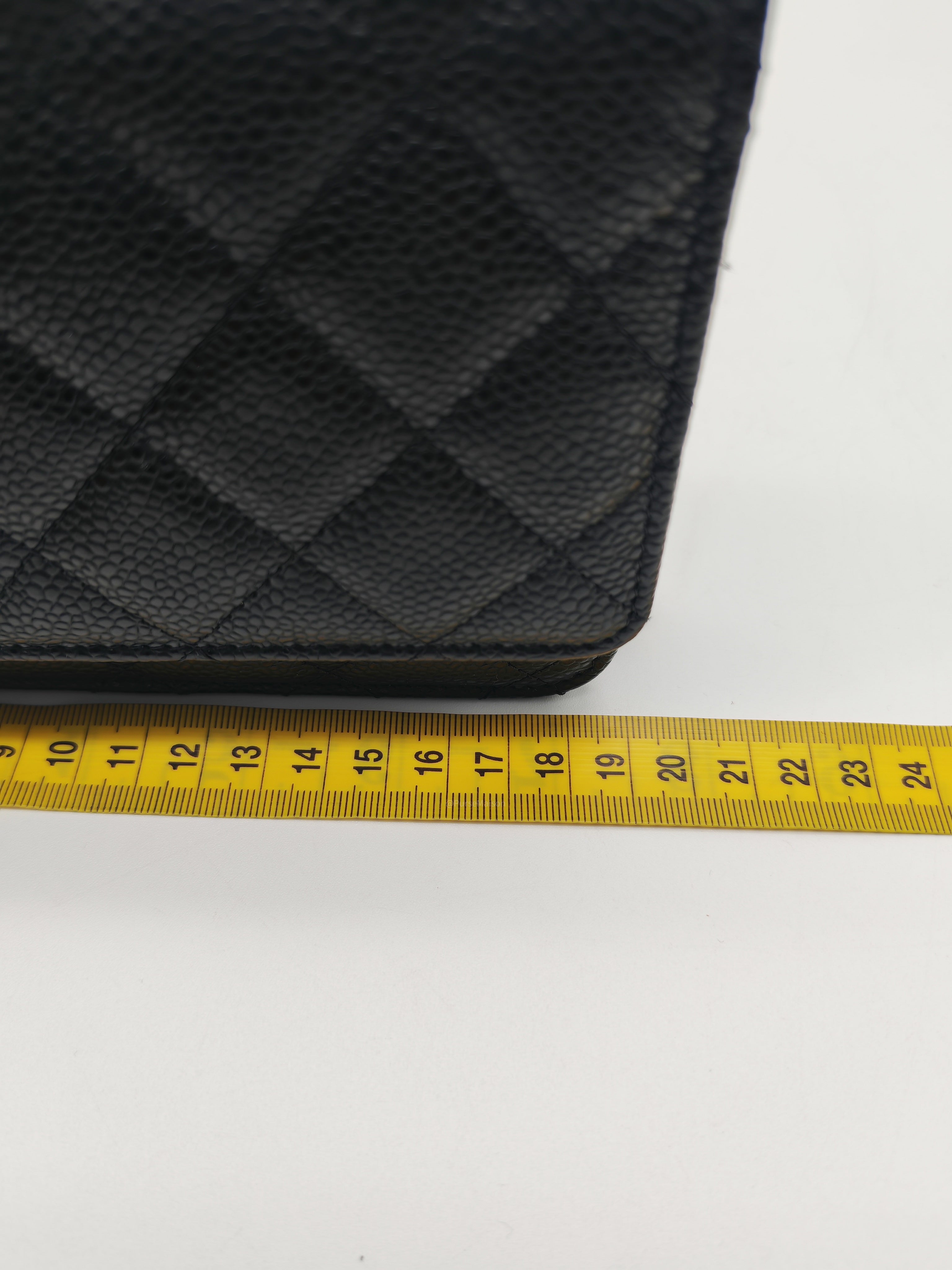 Chanel Classic Wallet on Chain (WOC) in Black Caviar Leather Silver Hardware Series (29****17)