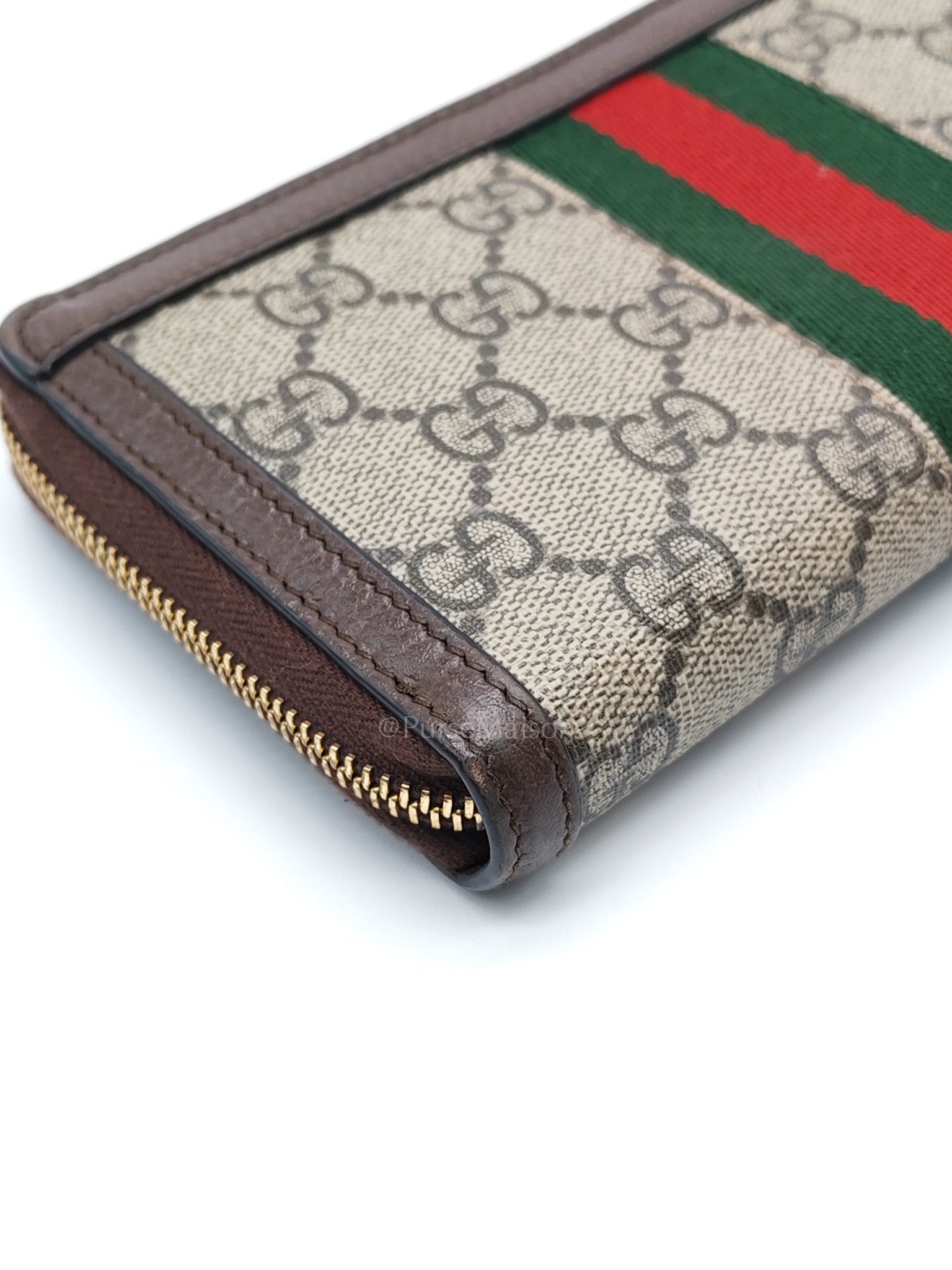 Ophidia Long Wallet in GG Supreme Canvas