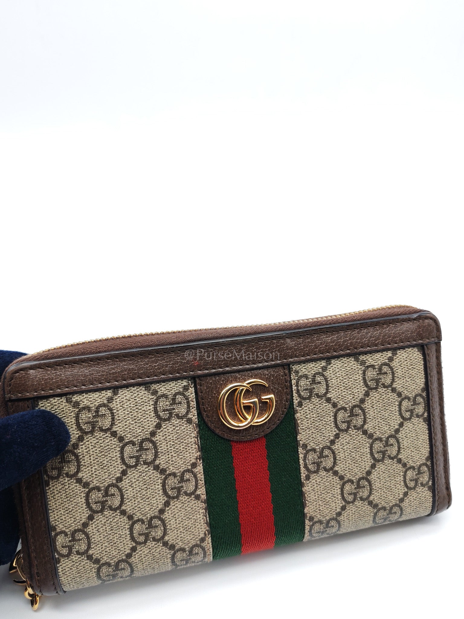 Ophidia Long Wallet in GG Supreme Canvas