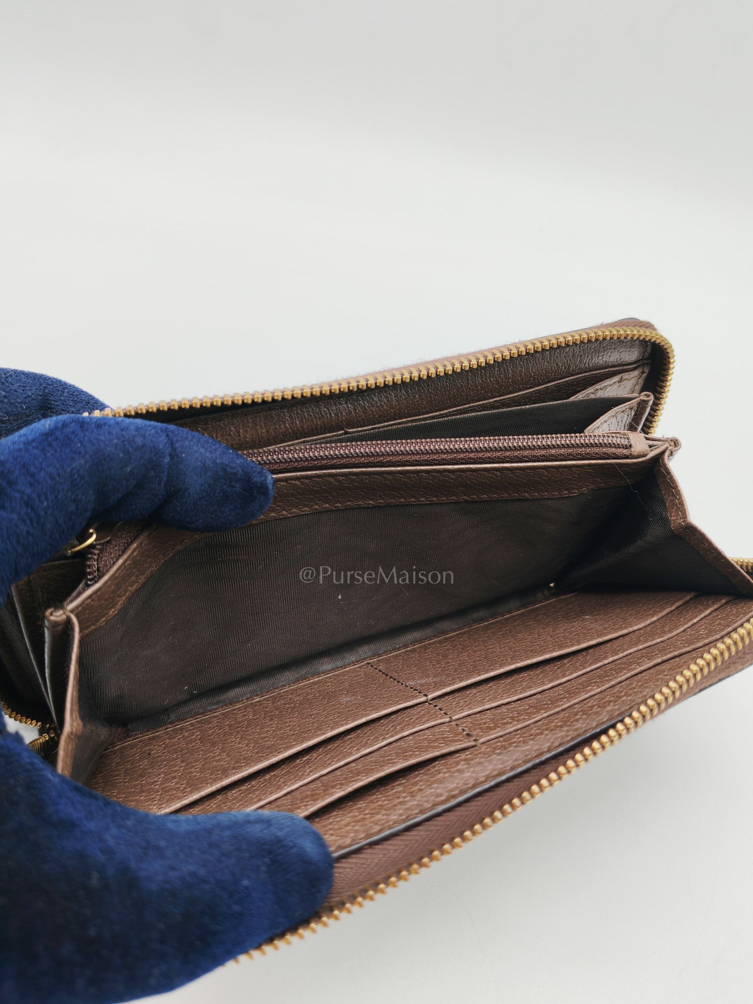 Ophidia Long Wallet in GG Supreme Canvas