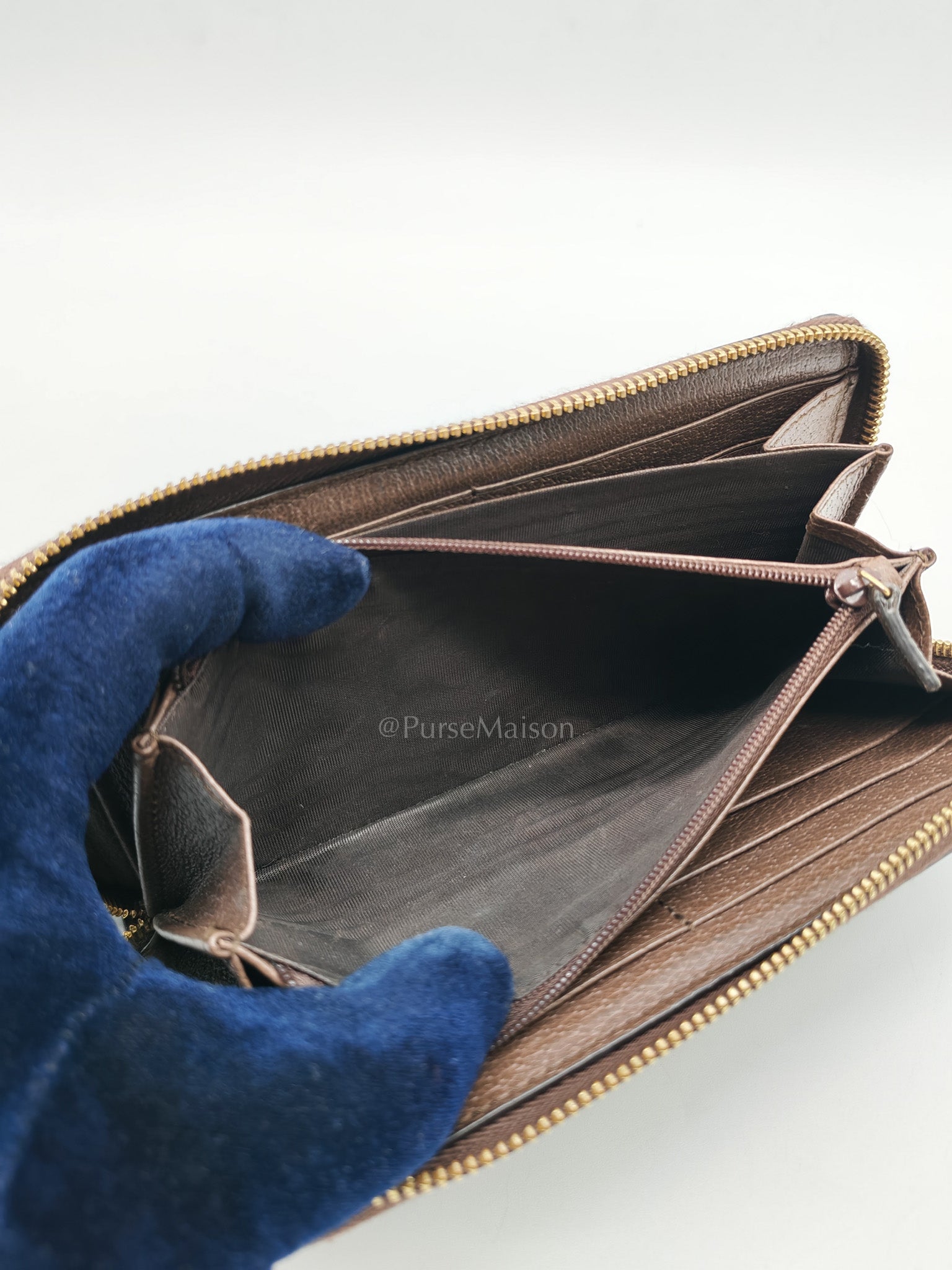 Ophidia Long Wallet in GG Supreme Canvas