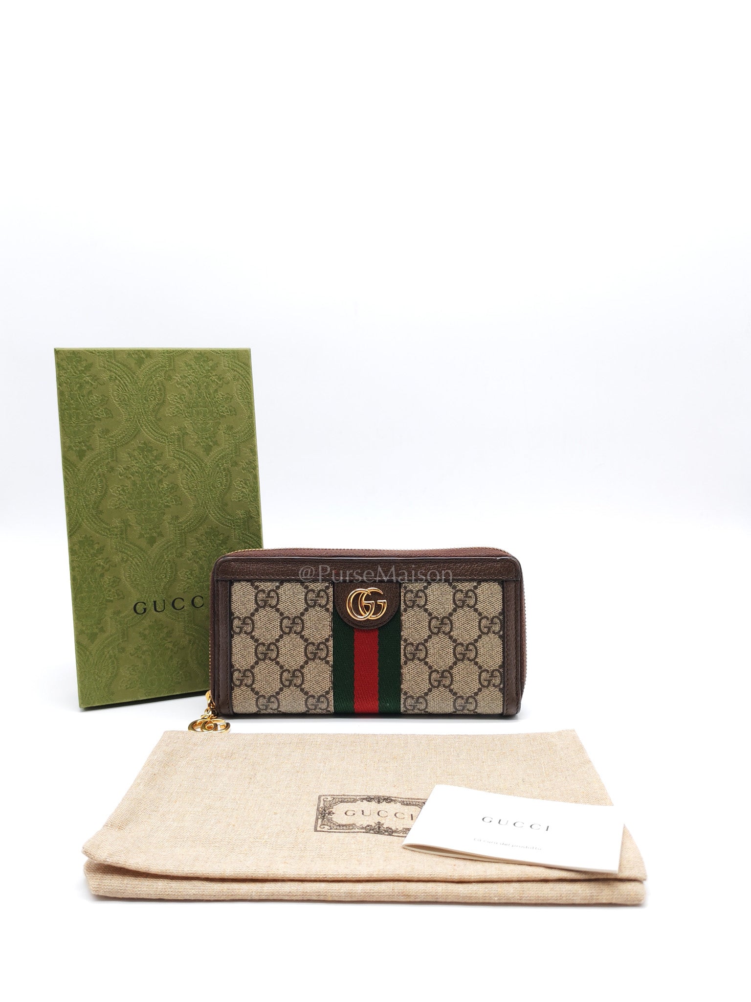 Ophidia Long Wallet in GG Supreme Canvas