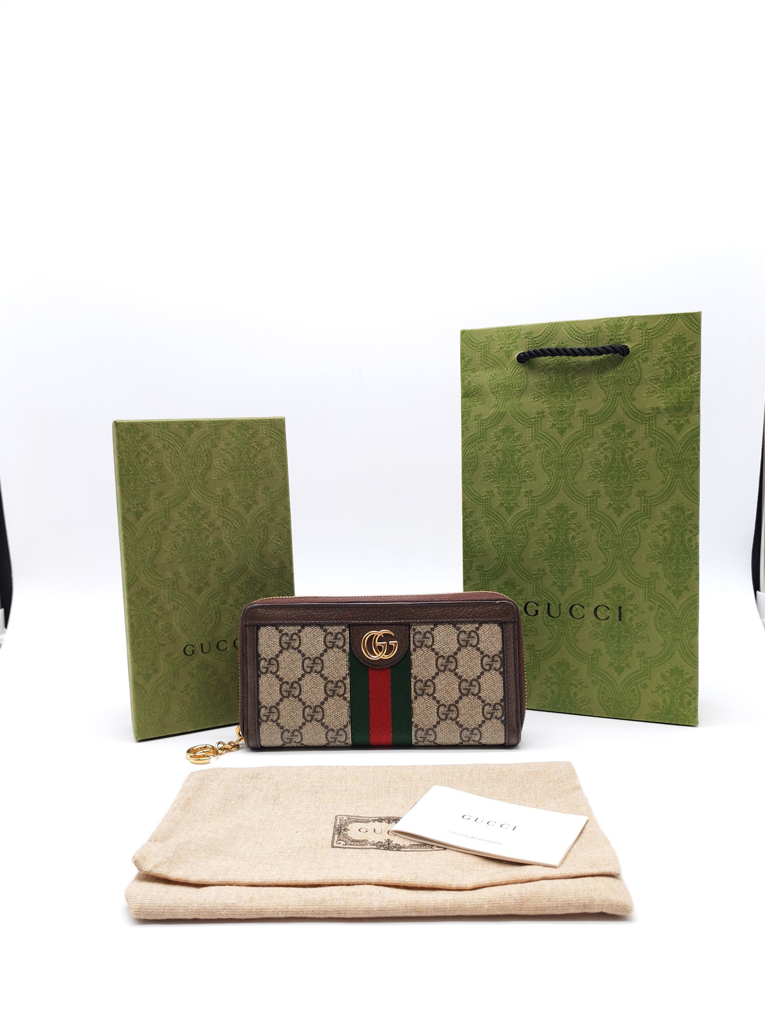 Ophidia Long Wallet in GG Supreme Canvas