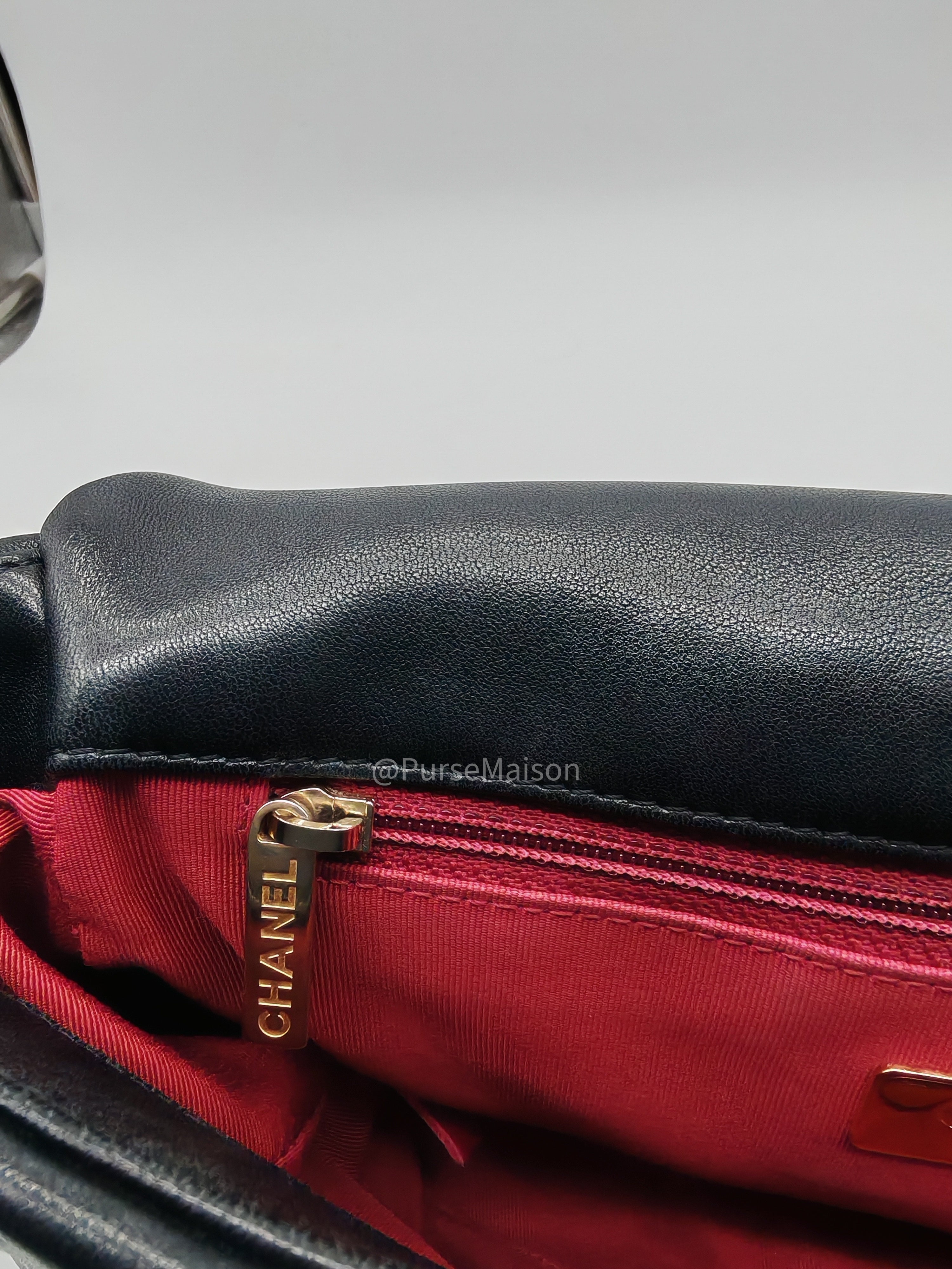 Chanel 19 Small in Black Quilted Lambskin Leather and Mix Hardware Series 31