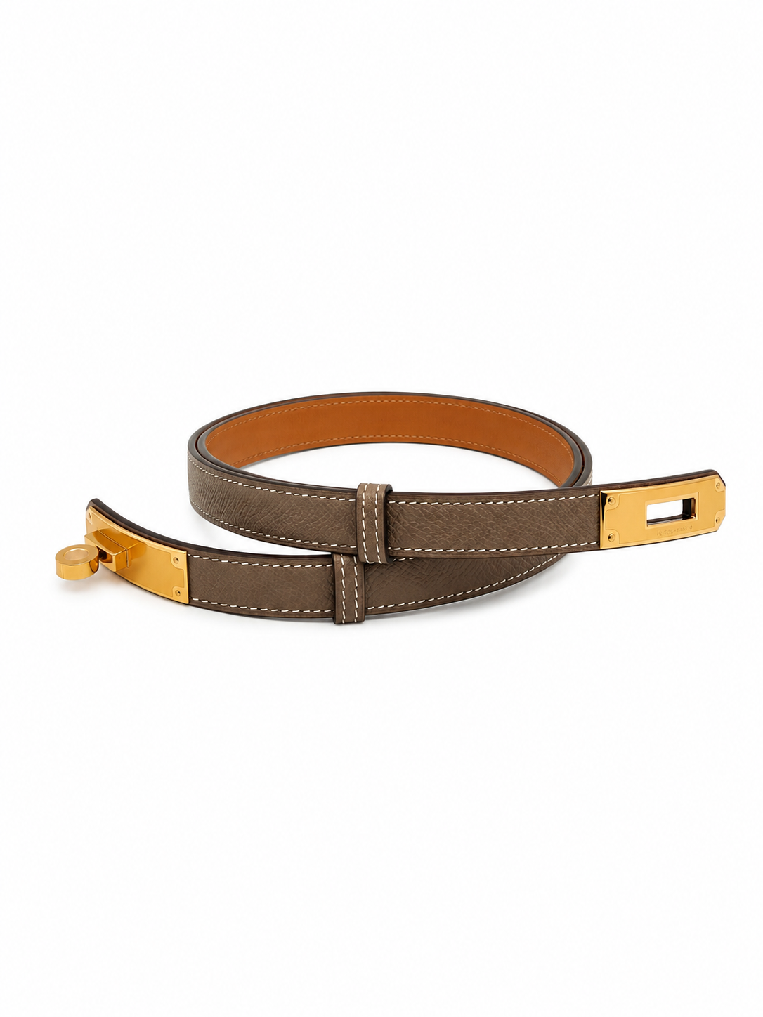 Kelly Belt Etoupe Epsom Leather in Gold Hardware Stamp K (2025)