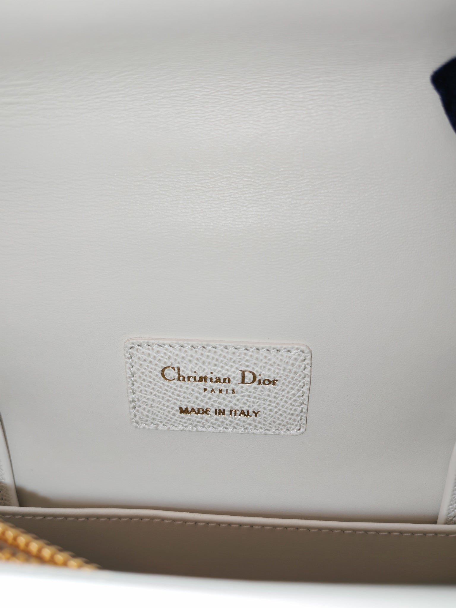 Christian Dior Saint Honore Tote Bag in Off White Grained Calfskin Leather Shoulder Bag