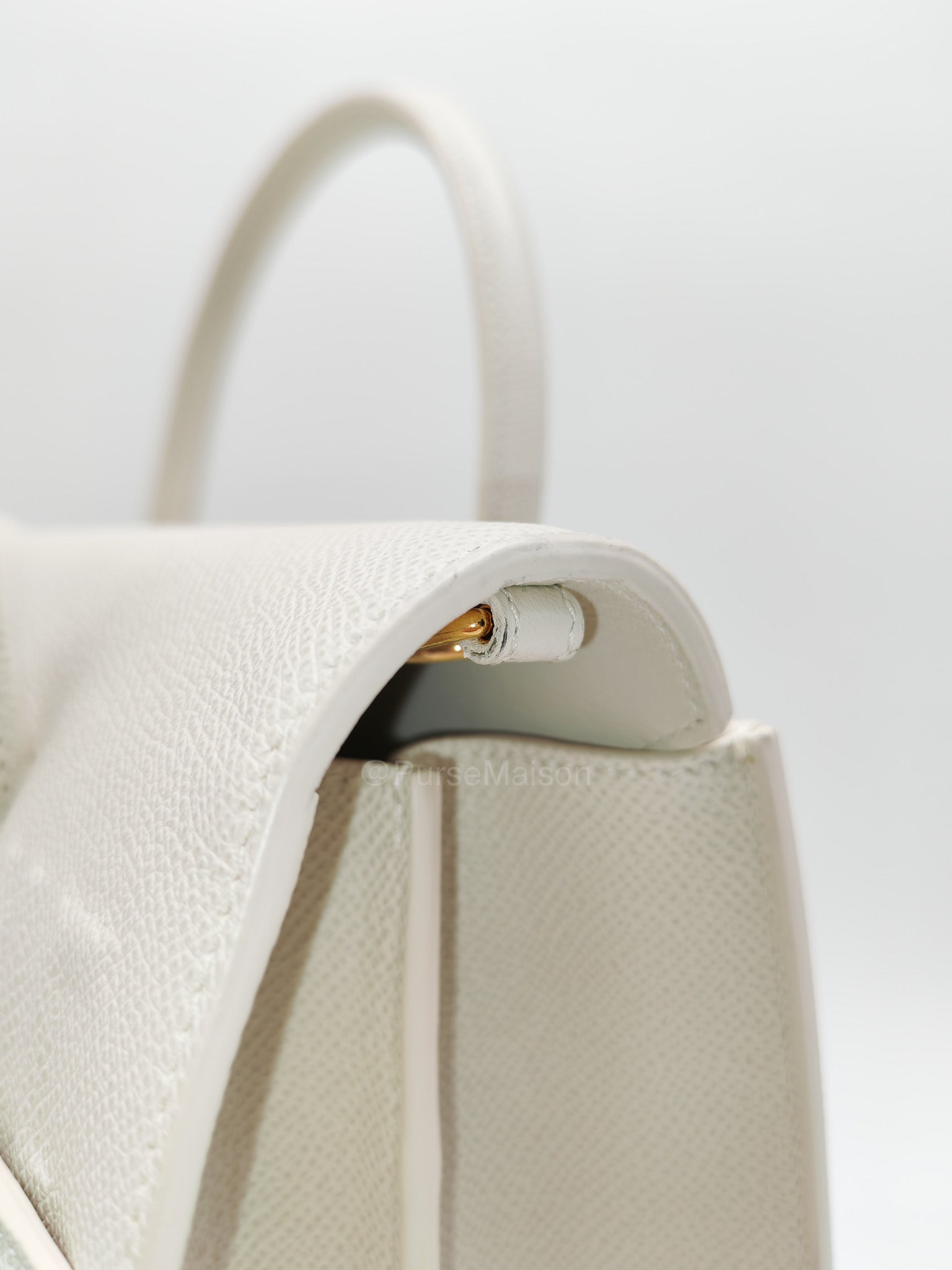 Christian Dior Saint Honore Tote Bag in Off White Grained Calfskin Leather Shoulder Bag