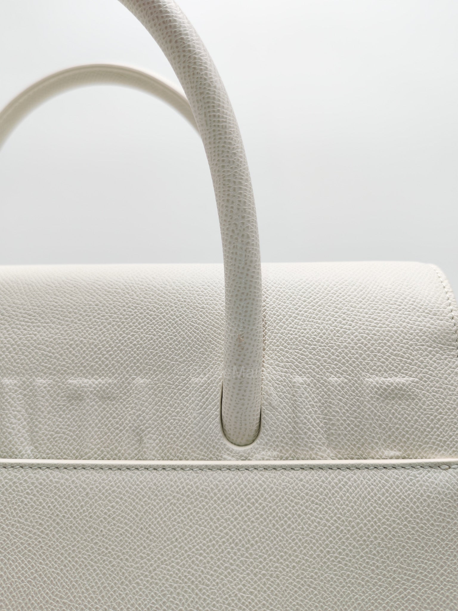 Christian Dior Saint Honore Tote Bag in Off White Grained Calfskin Leather Shoulder Bag