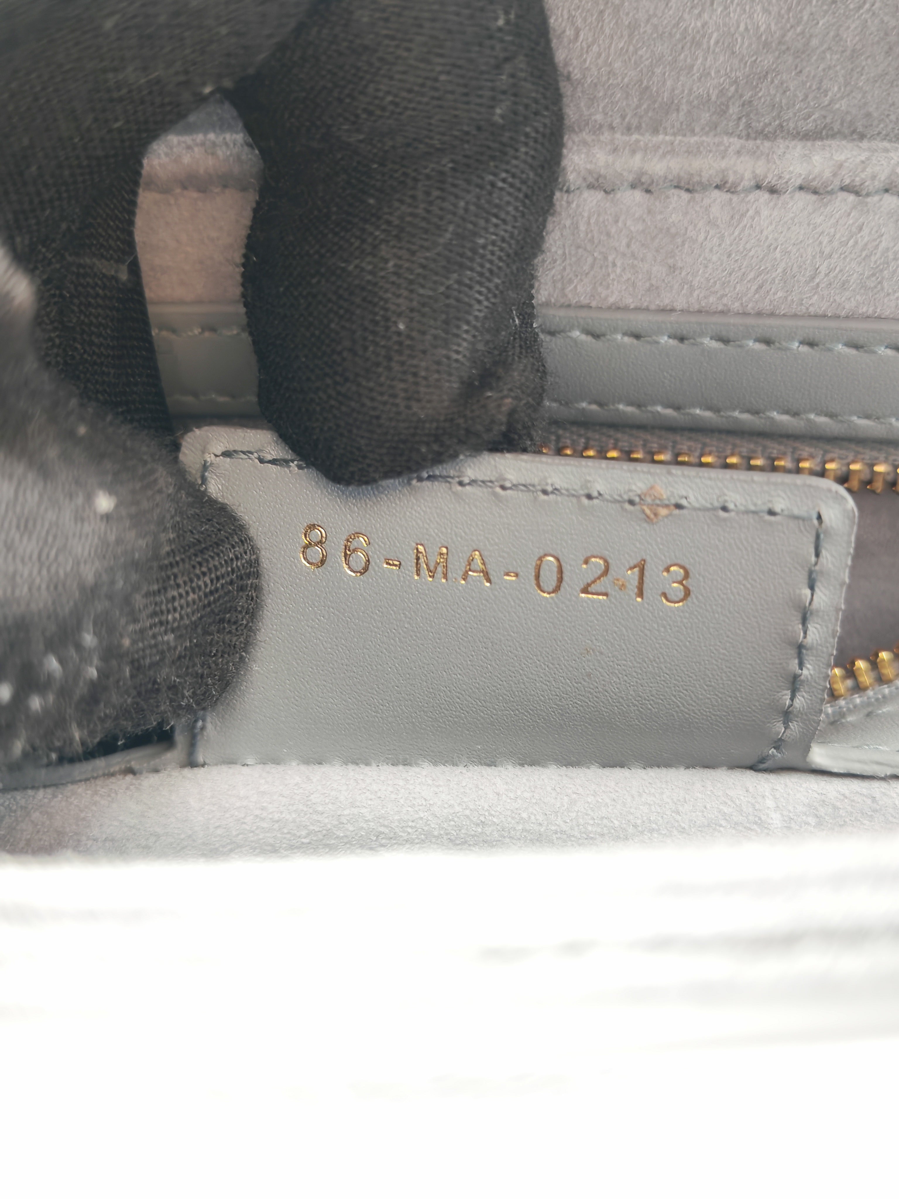 Christian Dior 30 Montaigne Avenue Bag in Gray Box Calfskin Leather and Gold Hardware