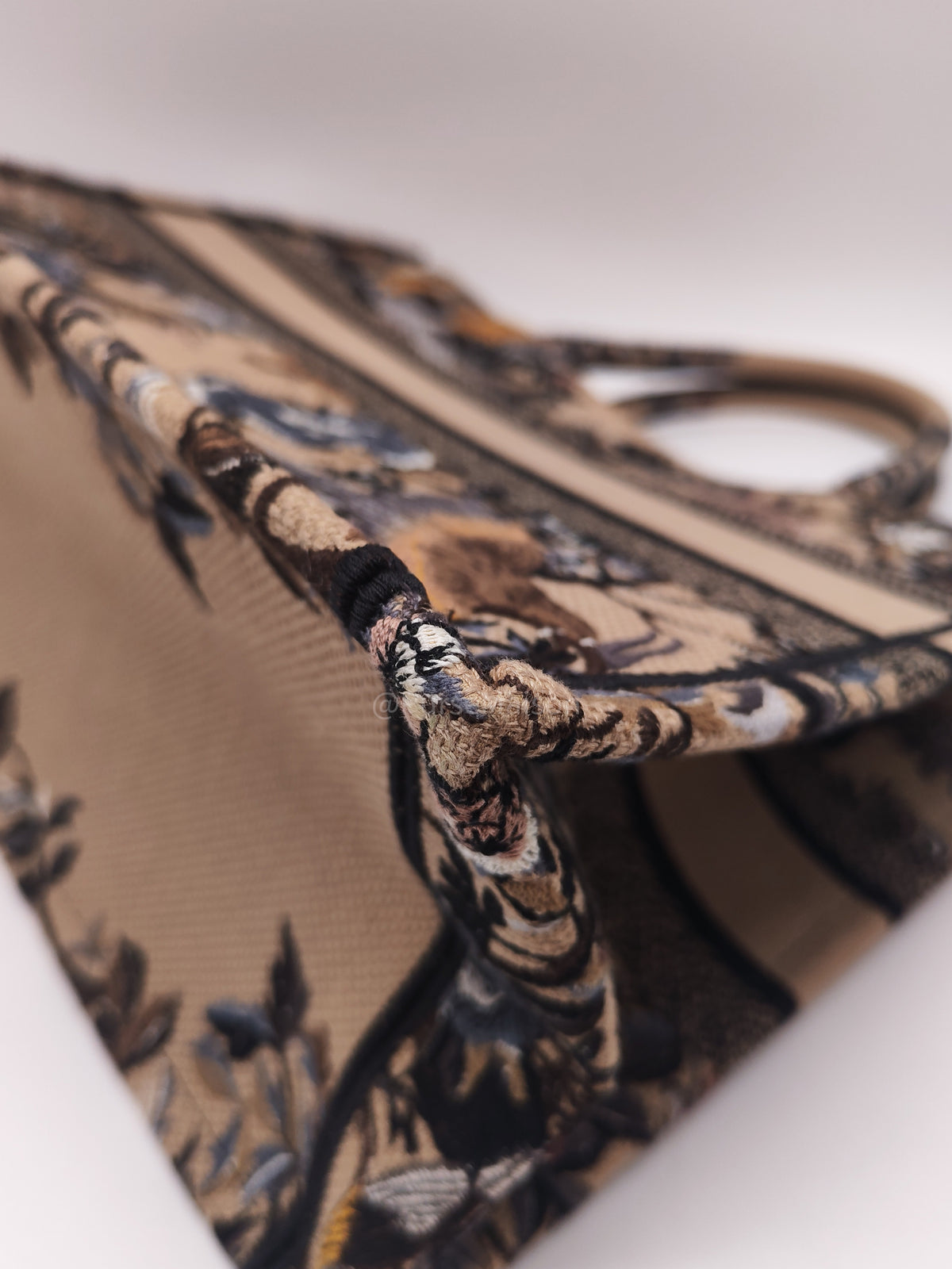 Christian Dior Medium Dior Book Tote in Multicolor Jardin d’Hiver Embroidery Canvas