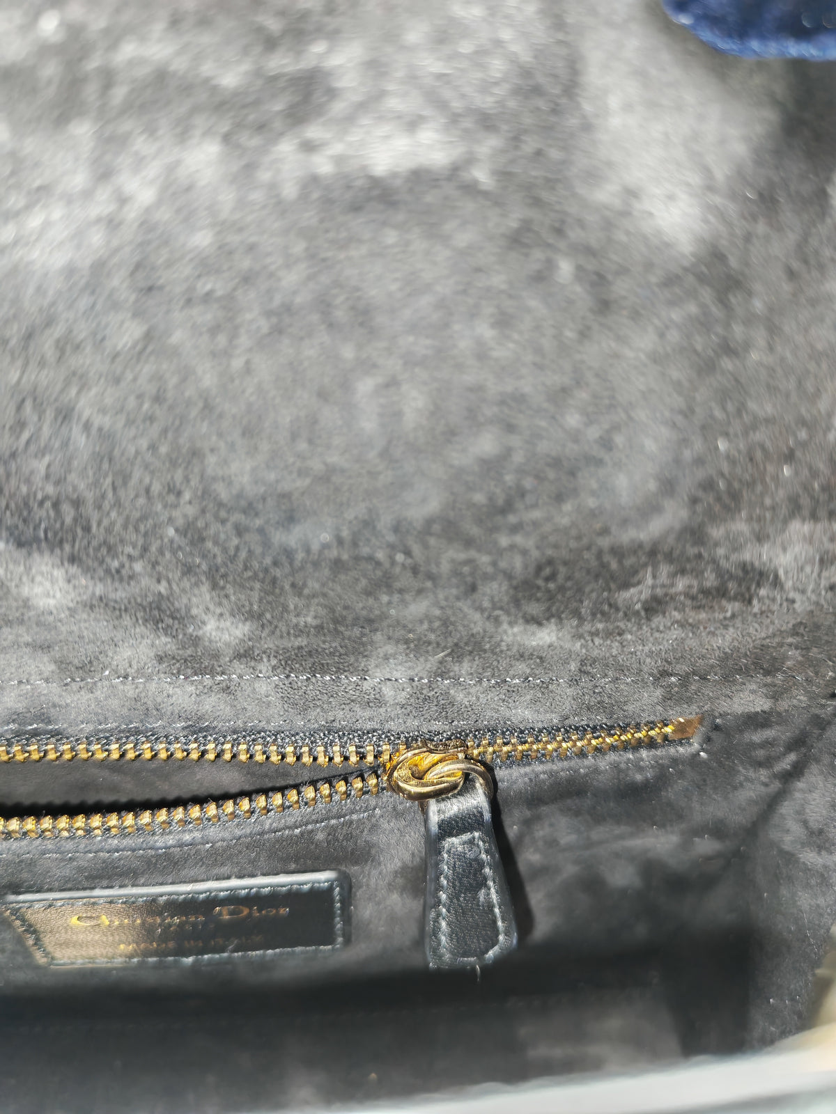Christian Dior Lady Dior Bag Small in Black Lambskin Leather Light Gold Hardware