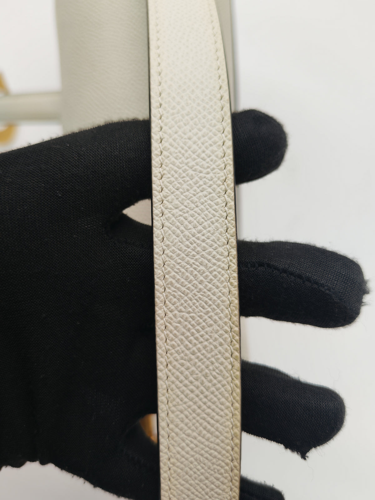 Christian Dior Saddle Bag Medium in White Grained Calfskin Leather and Aged Gold Hardware