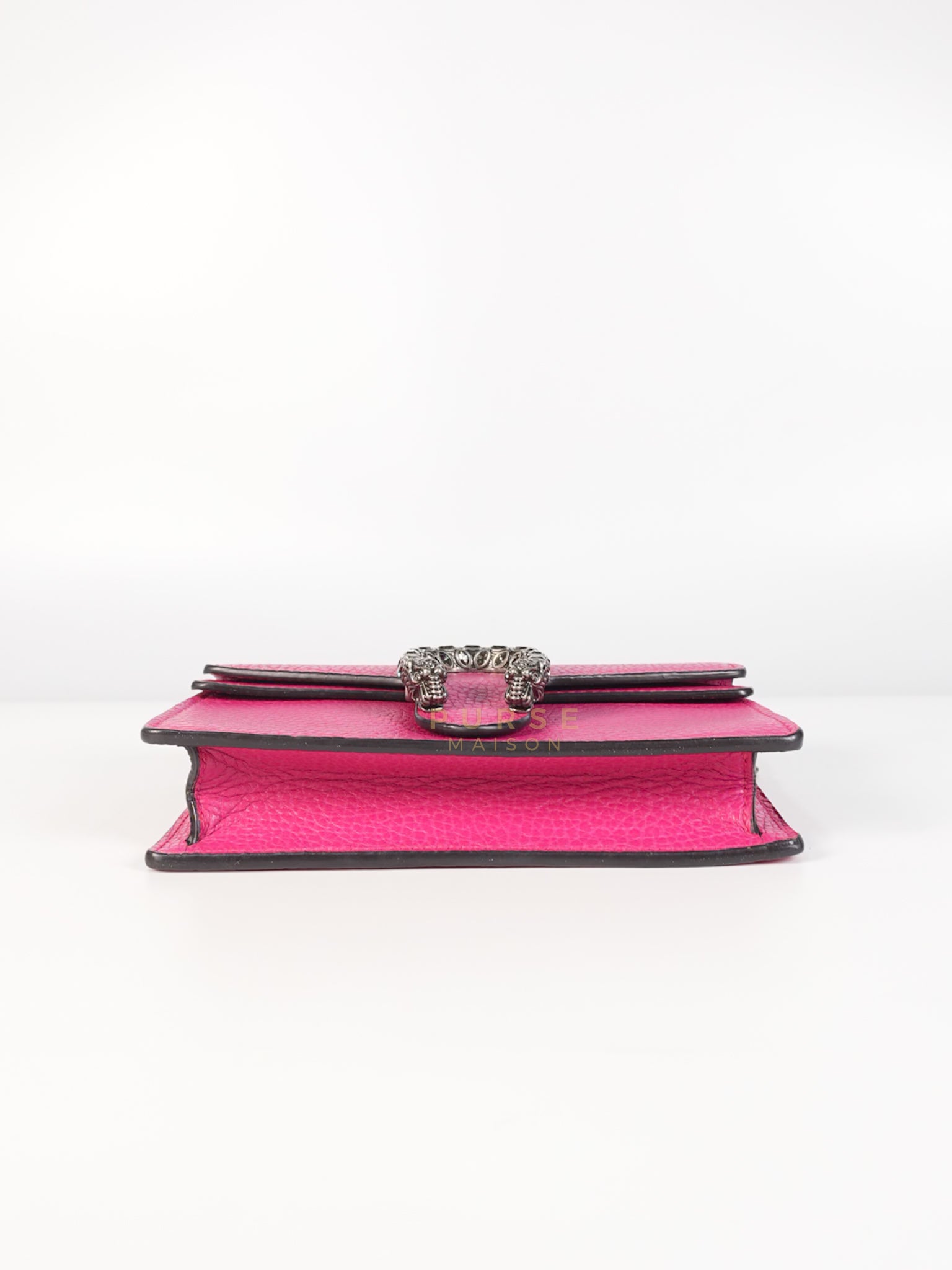 Super Mini Dionysus in Pink Grained Calfskin Leather Chain Bag