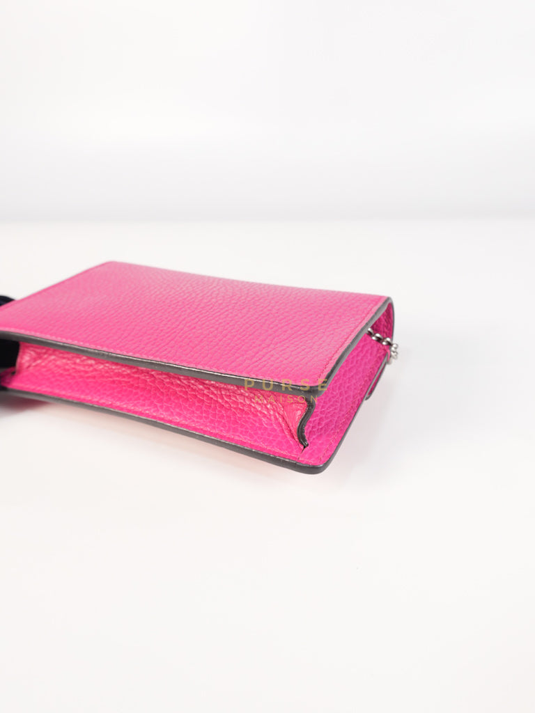 Super Mini Dionysus in Pink Grained Calfskin Leather Chain Bag