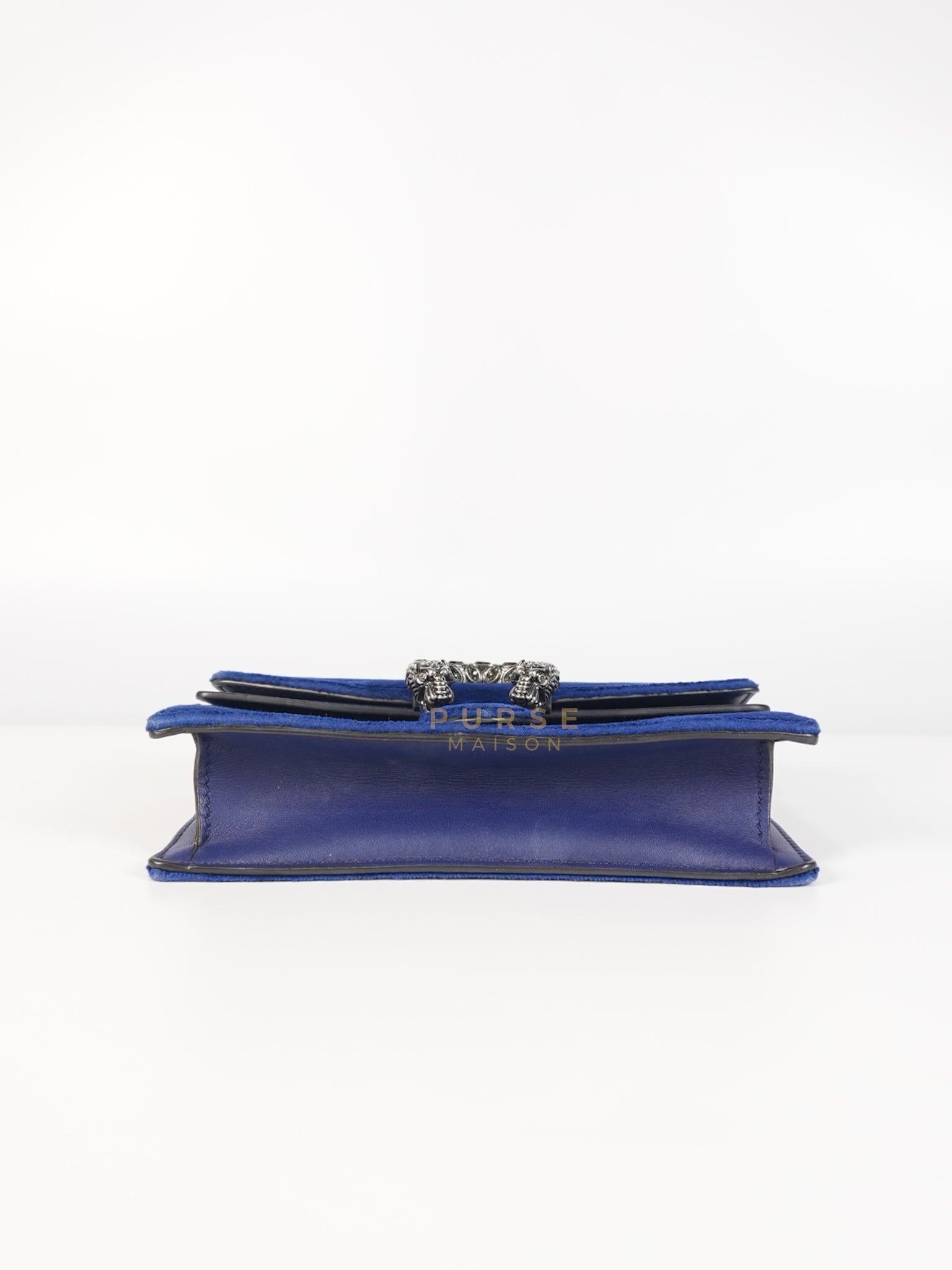 Super Mini Dionysus Blue Velvet Suede Leather Chain Bag
