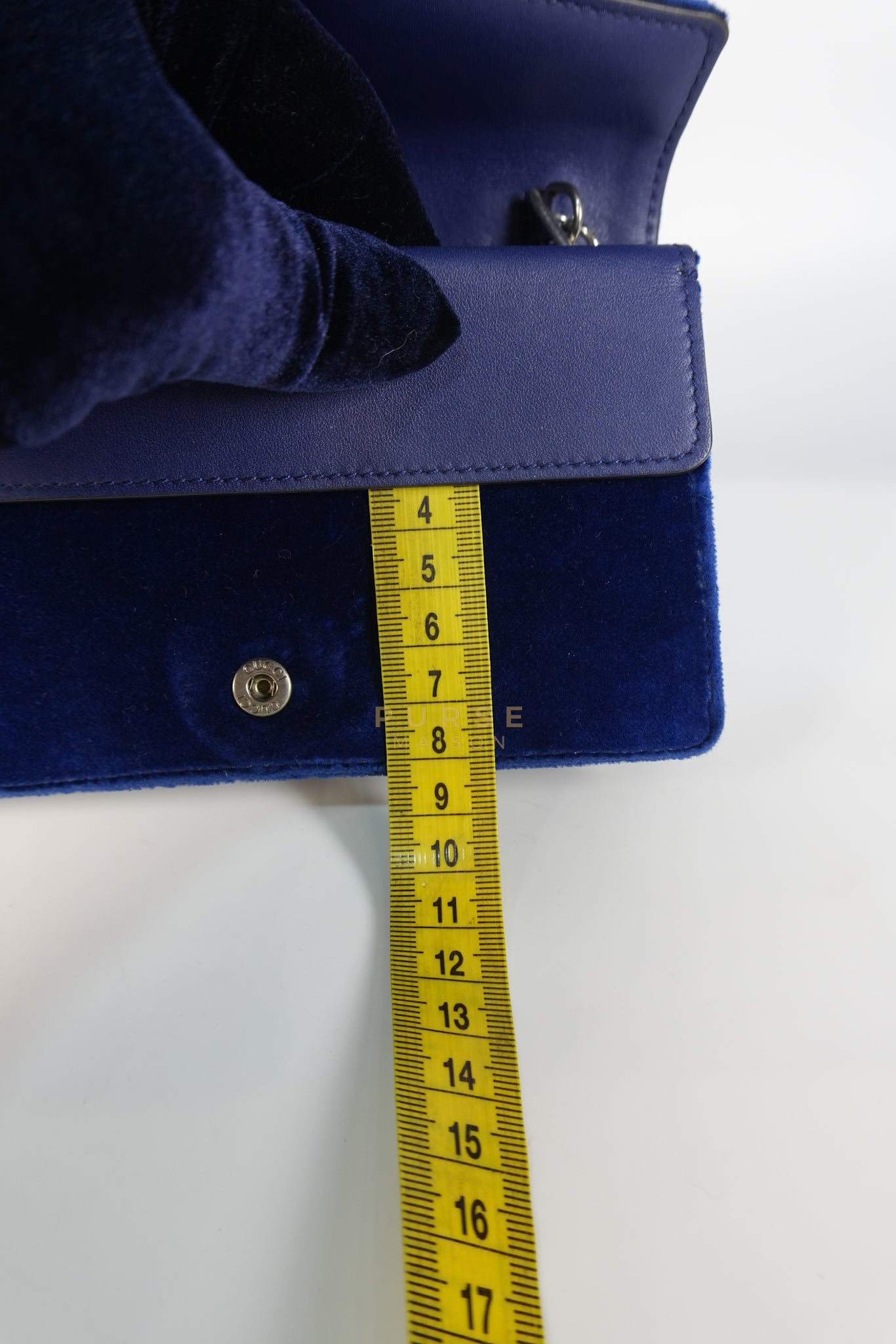 Super Mini Dionysus Blue Velvet Suede Leather Chain Bag