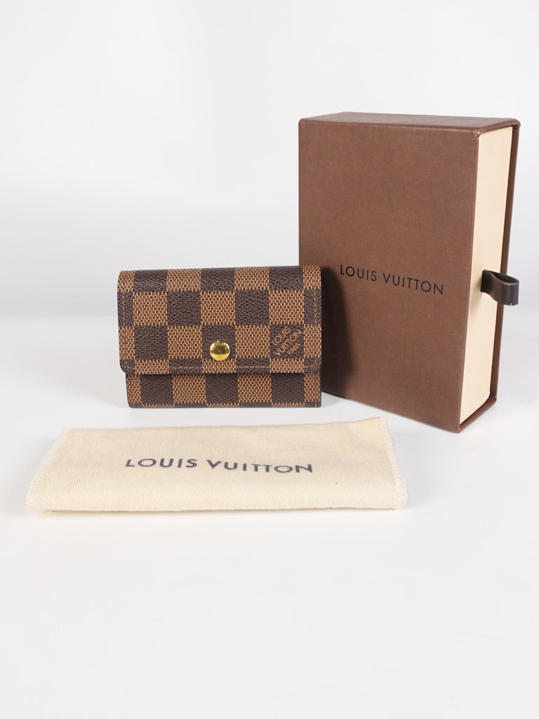 Porte Monnaie Plat Coin Purse in Damier Ebene Canvas (Date Code: MI008)