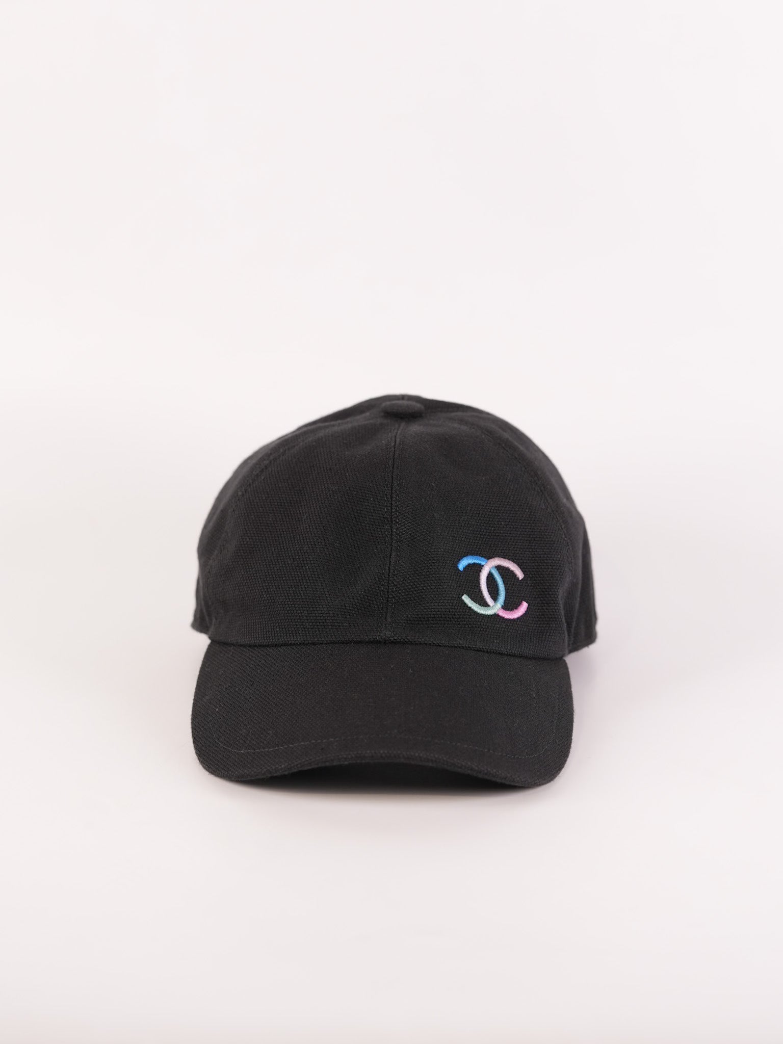 Cotton Baseball Cap in Black & CC Embosed Logo